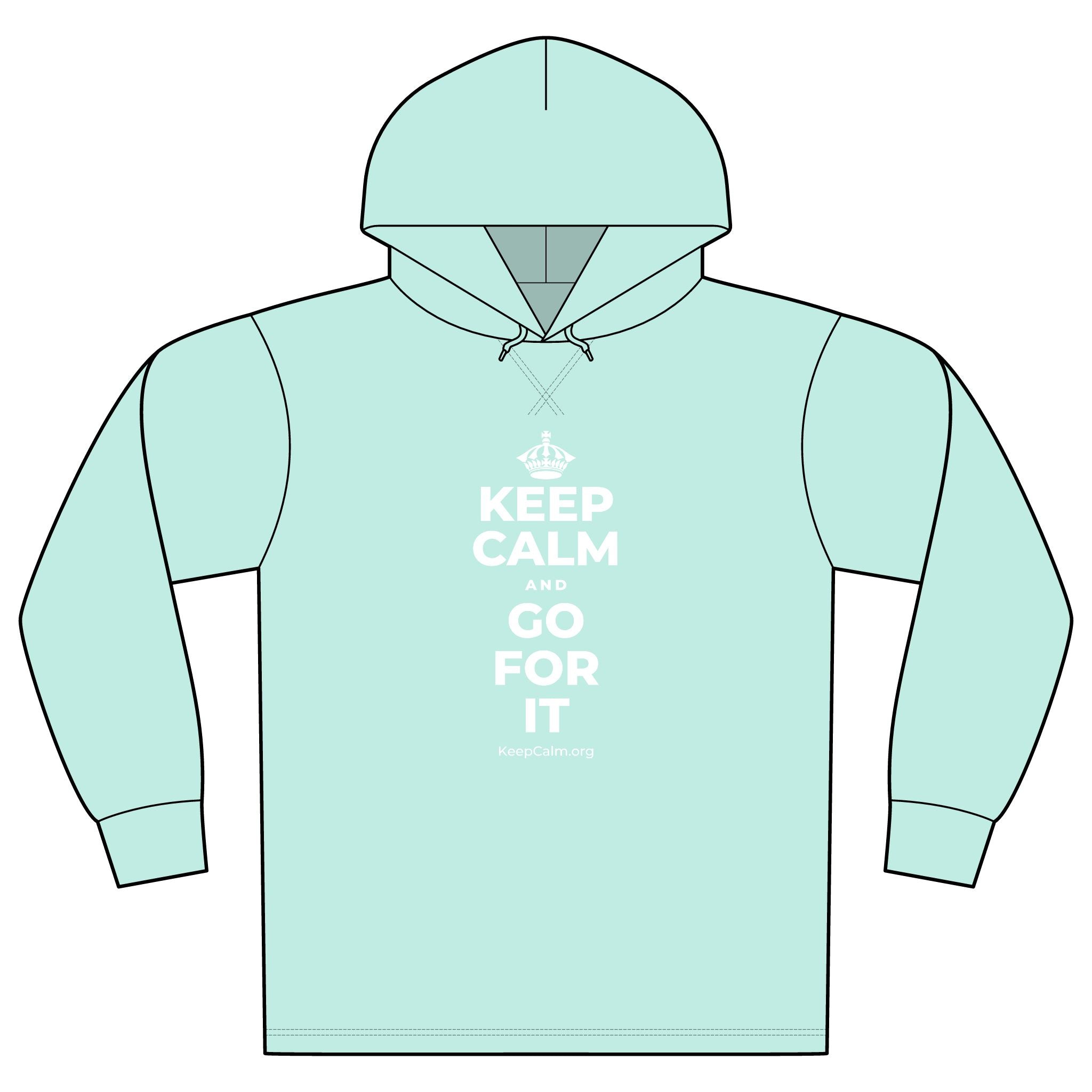 KEEP CALM AND GO FOR IT Organic Hoodie Tee