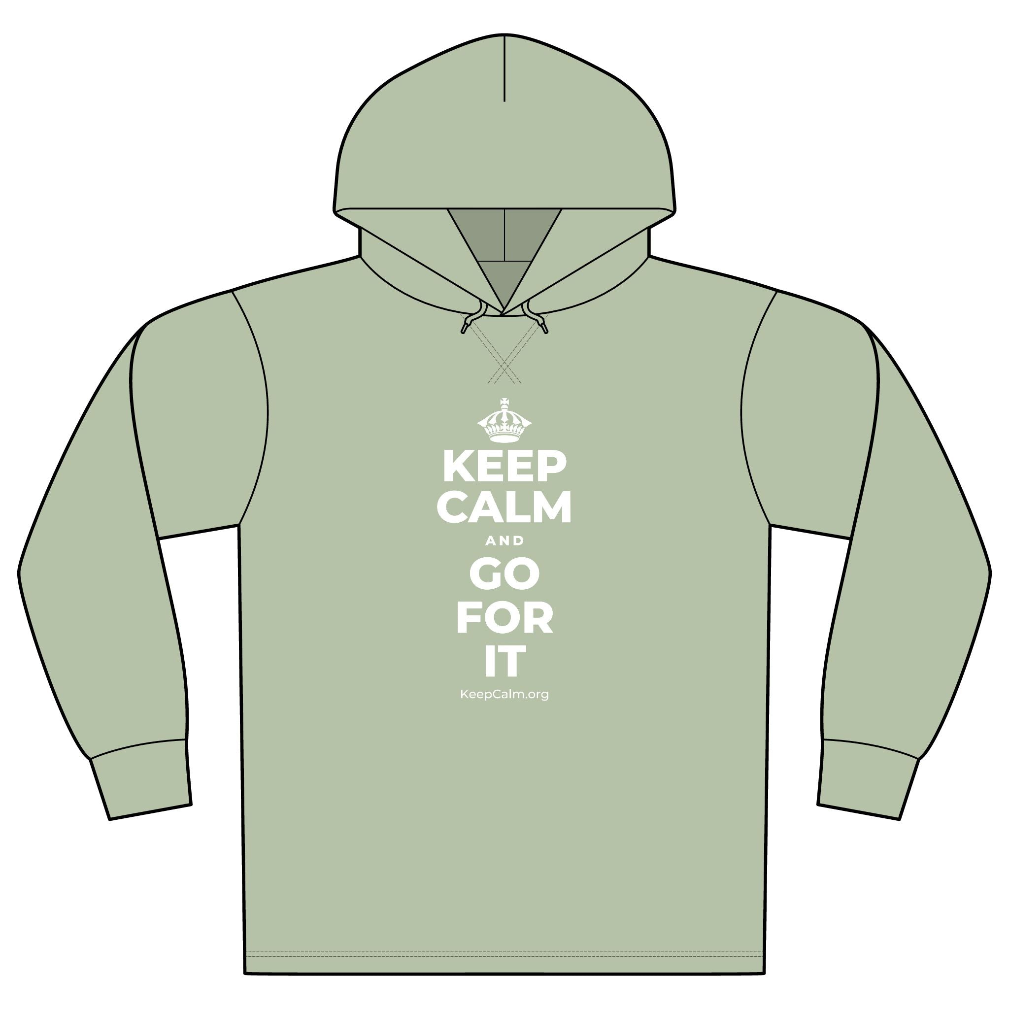 KEEP CALM AND GO FOR IT Organic Hoodie Tee