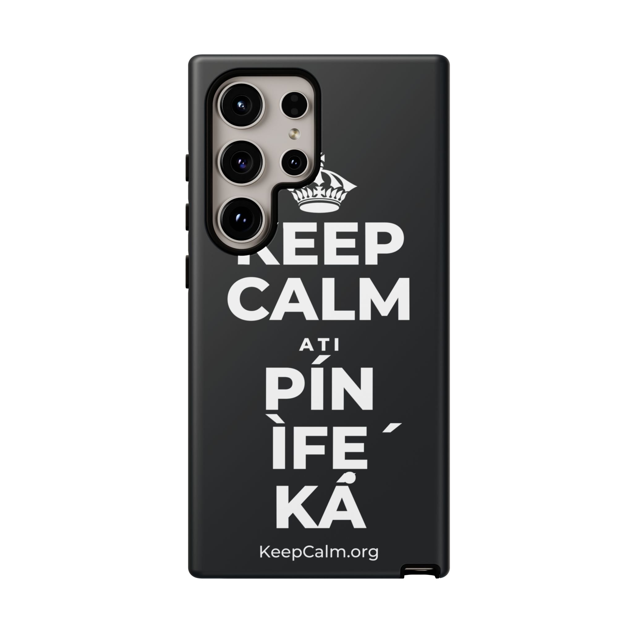 KEEP CALM ATI PÍN ÌFẸ́ KÁ Phone Case (Dark)