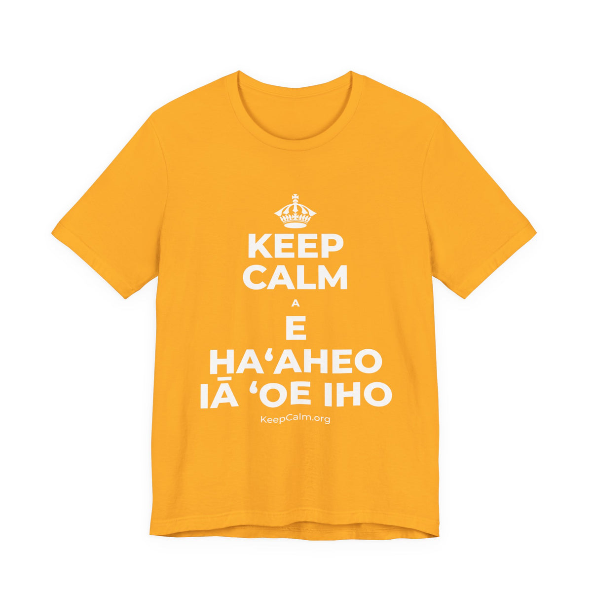 KEEP CALM A E HAʻAHEO IĀ ʻOE IHO T-Shirt (Baby Blue–Silver)