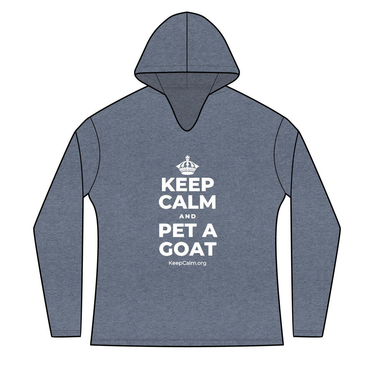 KEEP CALM AND PET A GOAT Women's Long Sleeve Hoodie