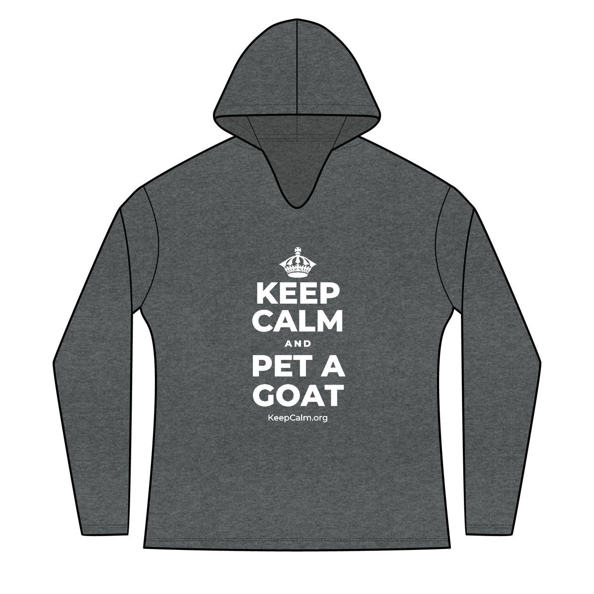 KEEP CALM AND PET A GOAT Women's Long Sleeve Hoodie