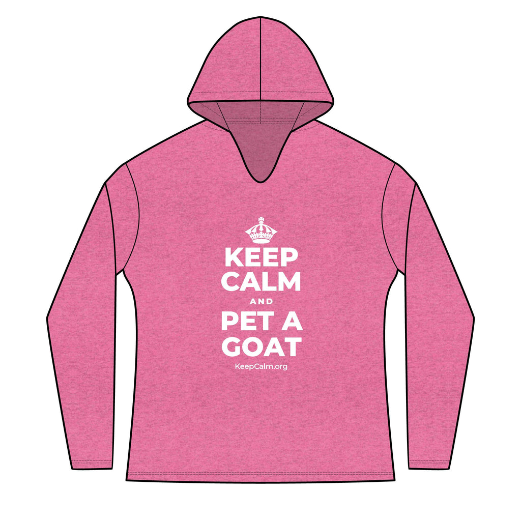 KEEP CALM AND PET A GOAT Women's Long Sleeve Hoodie