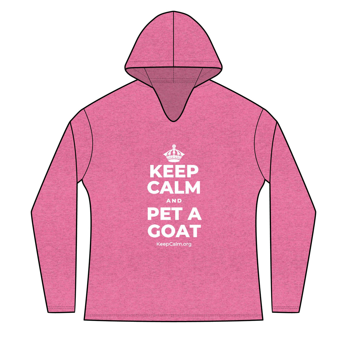 KEEP CALM AND PET A GOAT Women's Long Sleeve Hoodie