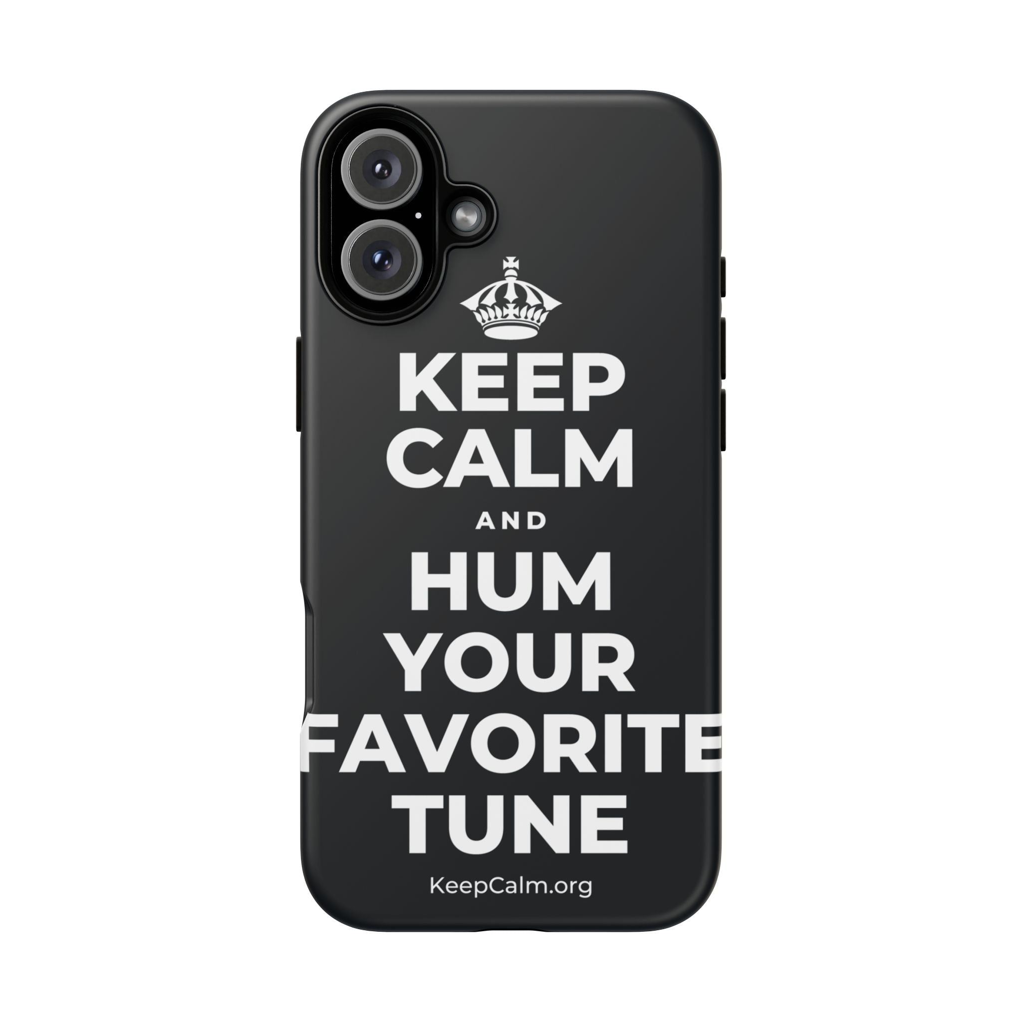 KEEP CALM AND HUM YOUR FAVORITE TUNE Phone Case (Dark)