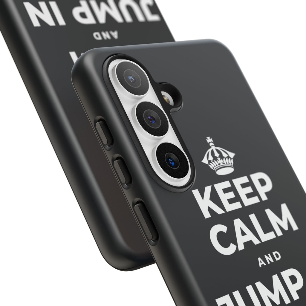 KEEP CALM AND JUMP IN A PUDDLE Phone Case (Dark)