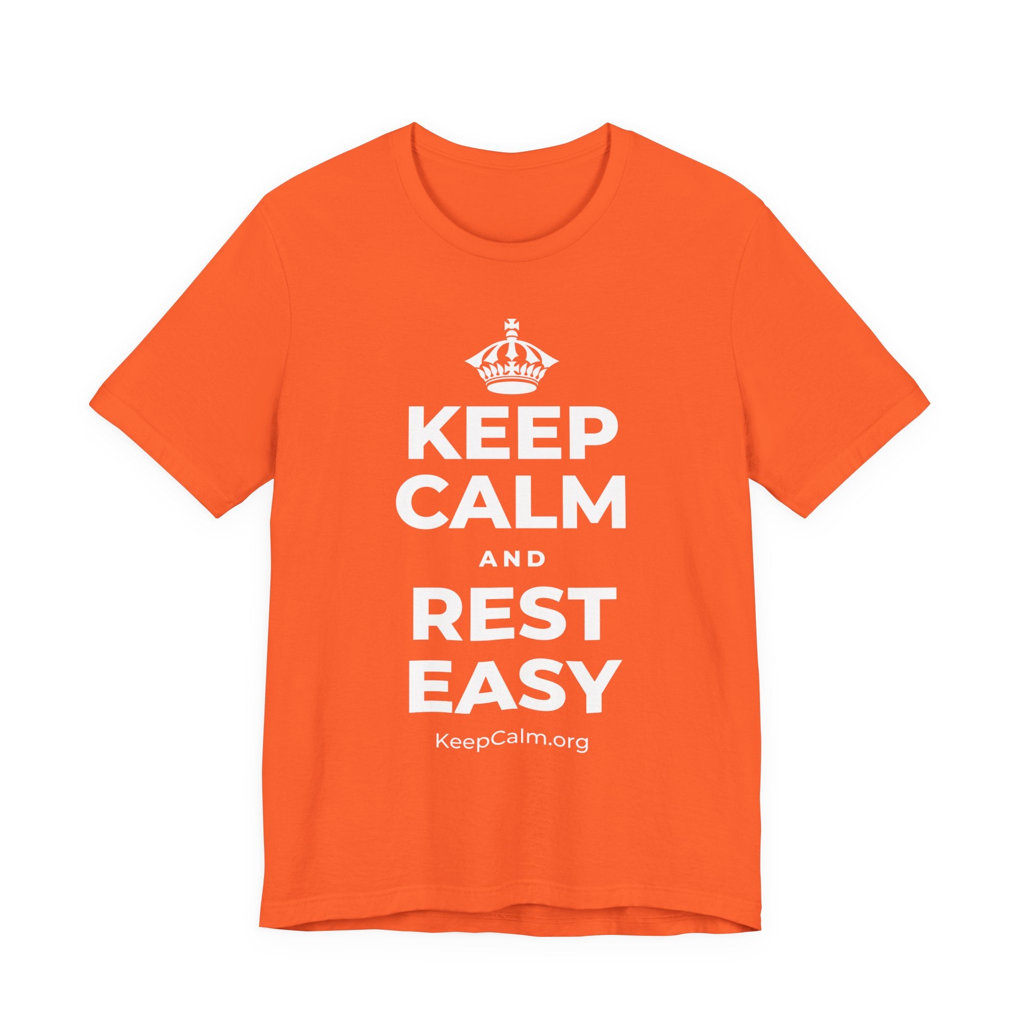 KEEP CALM AND REST EASY T-Shirt (Baby Blue–Silver)