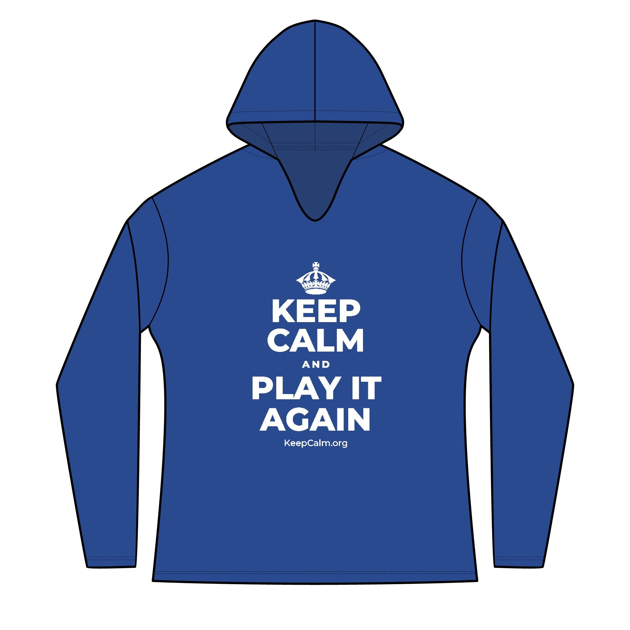 KEEP CALM AND PLAY IT AGAIN Women's Long Sleeve Hoodie