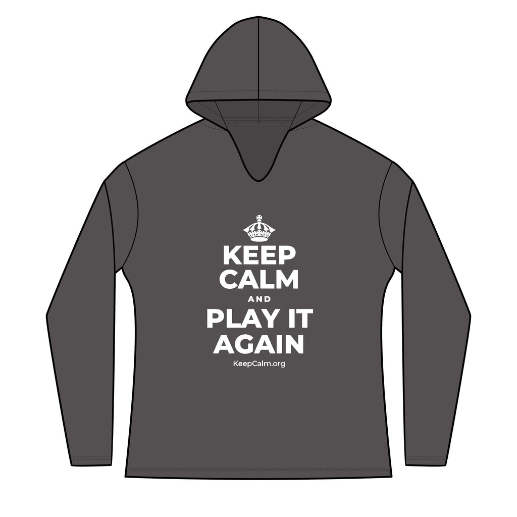 KEEP CALM AND PLAY IT AGAIN Women's Long Sleeve Hoodie