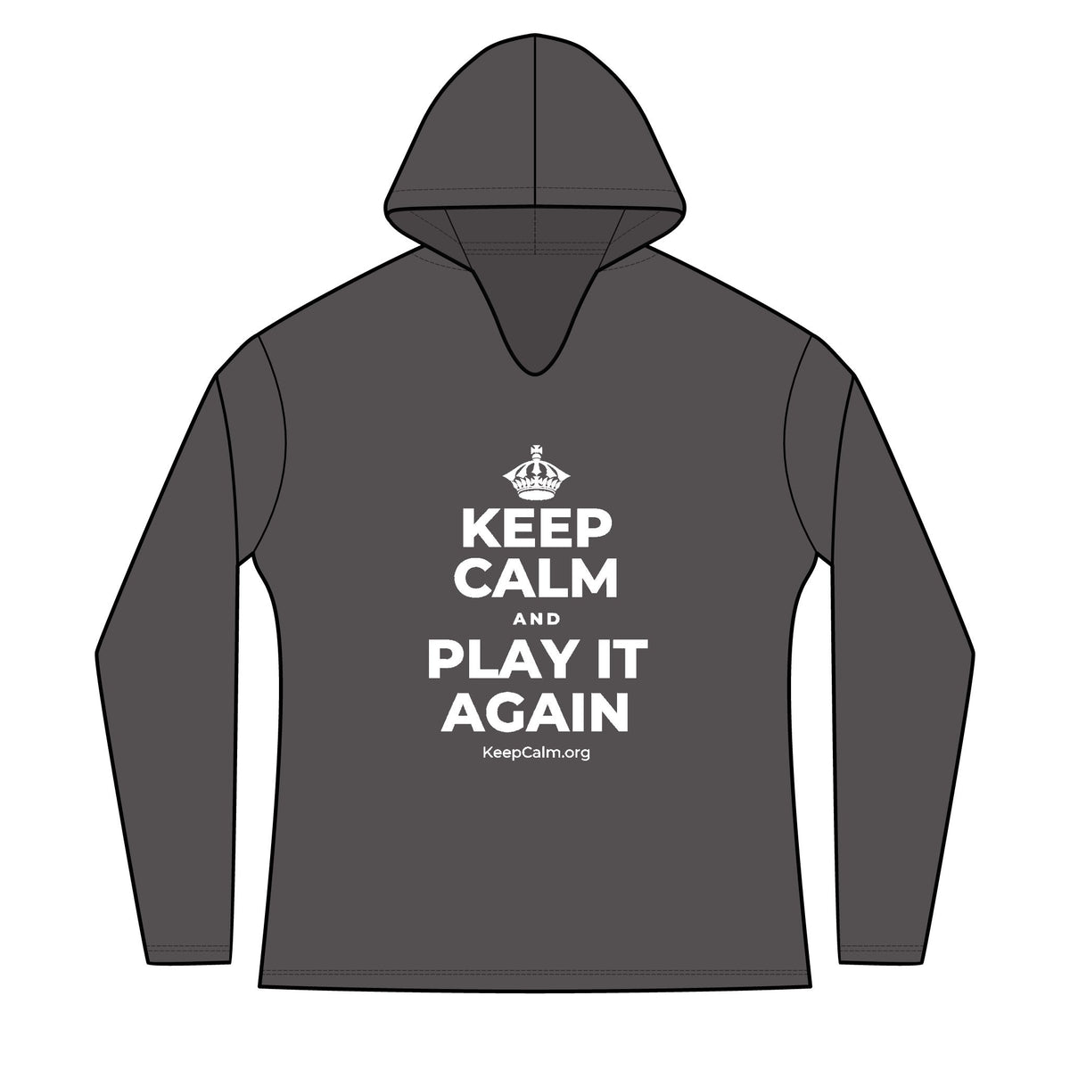 KEEP CALM AND PLAY IT AGAIN Women's Long Sleeve Hoodie