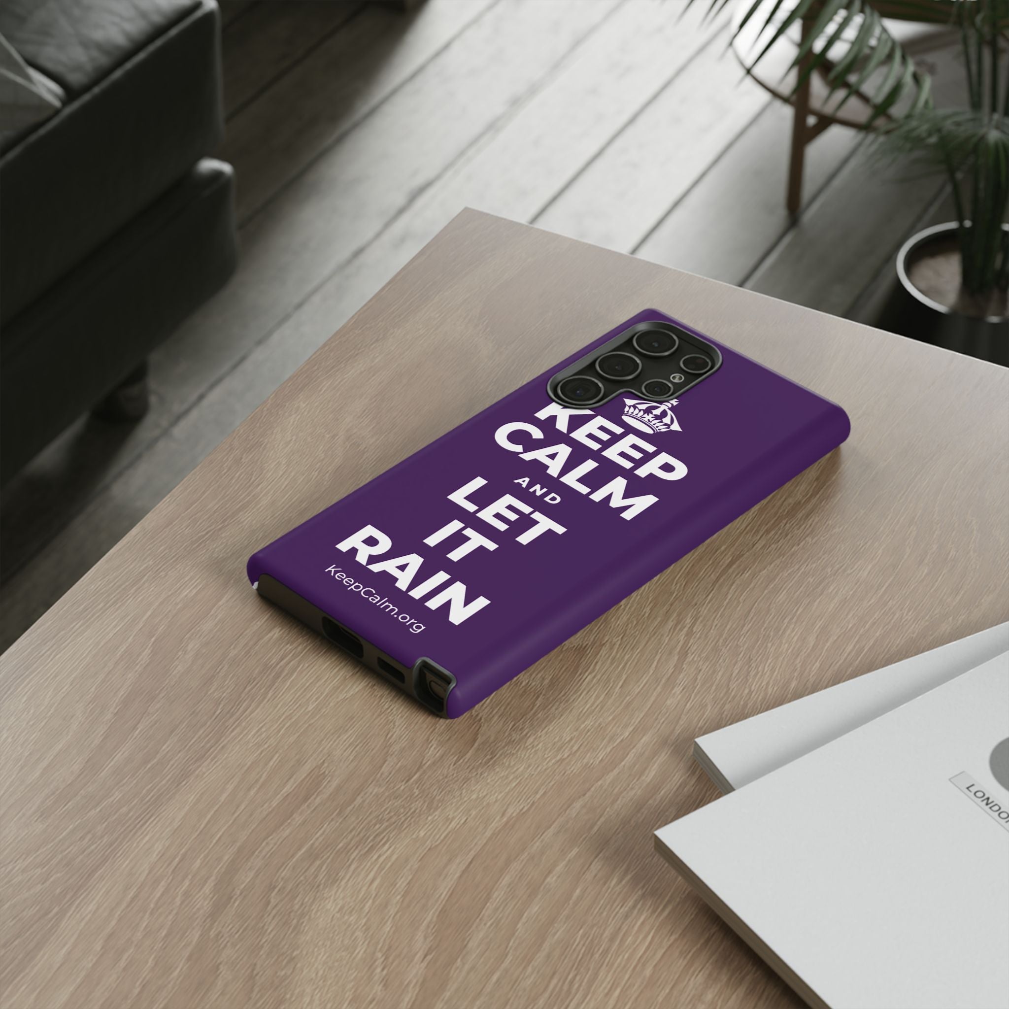 KEEP CALM AND LET IT RAIN Phone Case