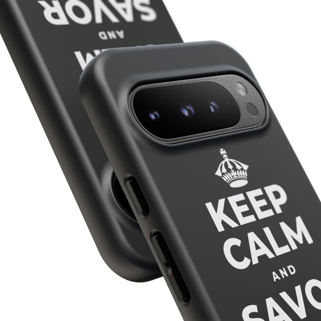 KEEP CALM AND SAVOR THE SMALL JOYS Phone Case (Dark)