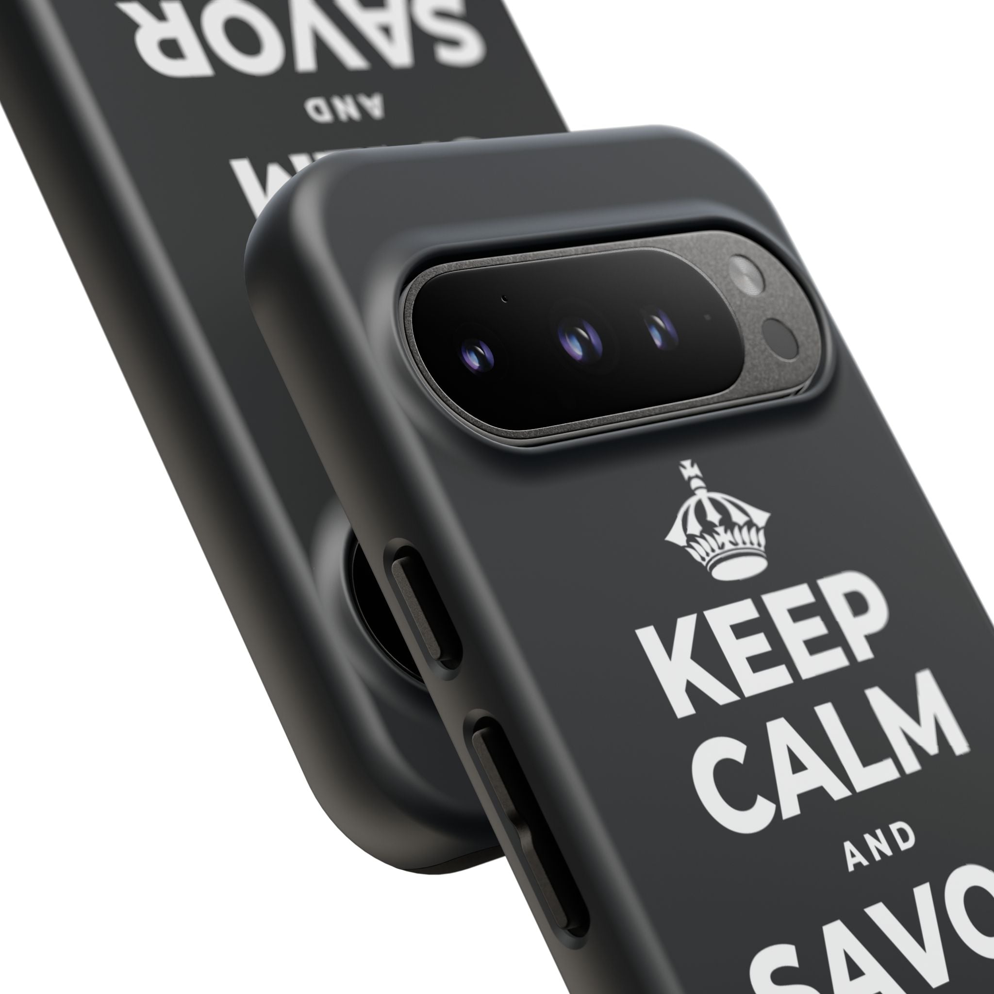 KEEP CALM AND SAVOR THE SMALL JOYS Phone Case (Dark)
