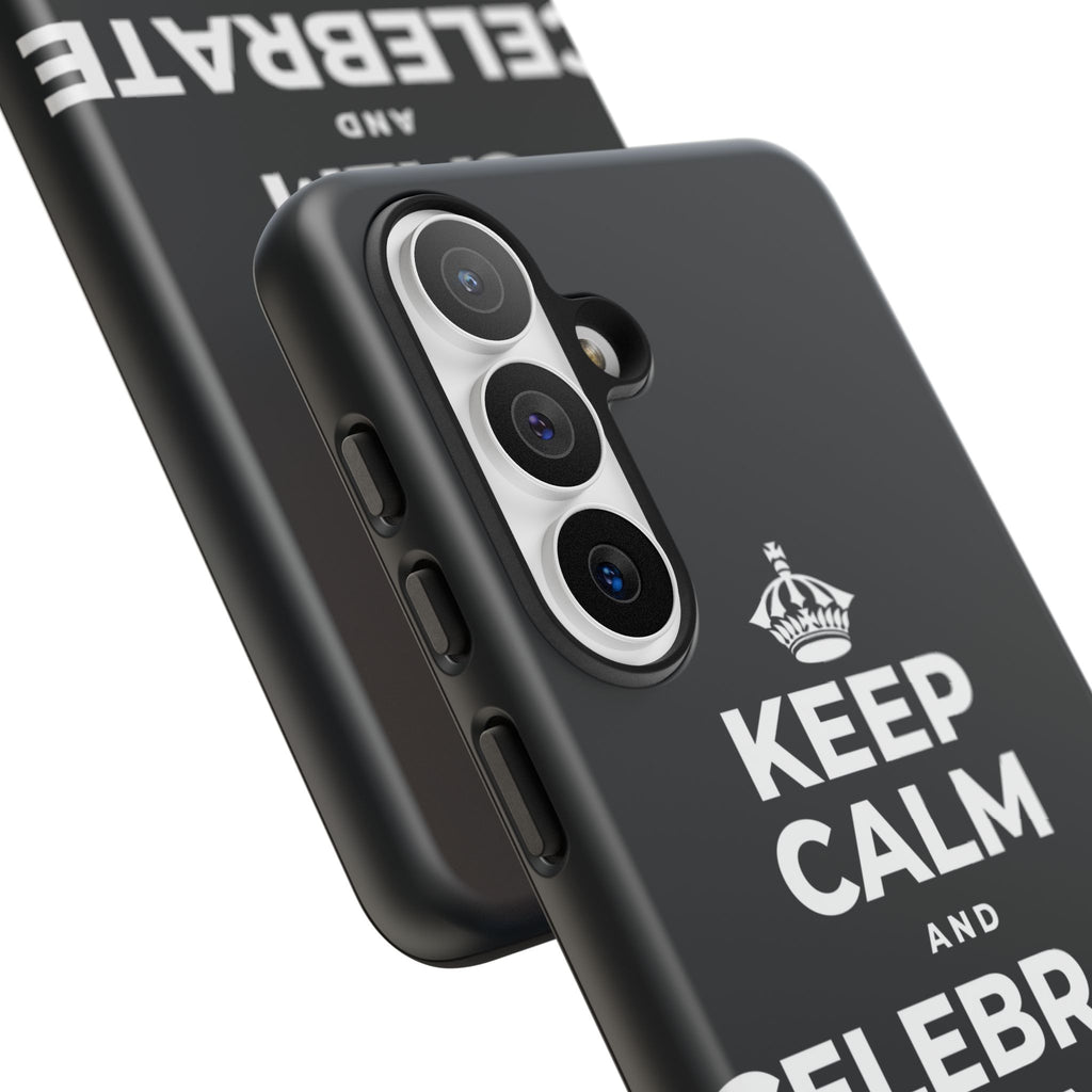 KEEP CALM AND CELEBRATE THE SMALL STUFF Phone Case (Dark)