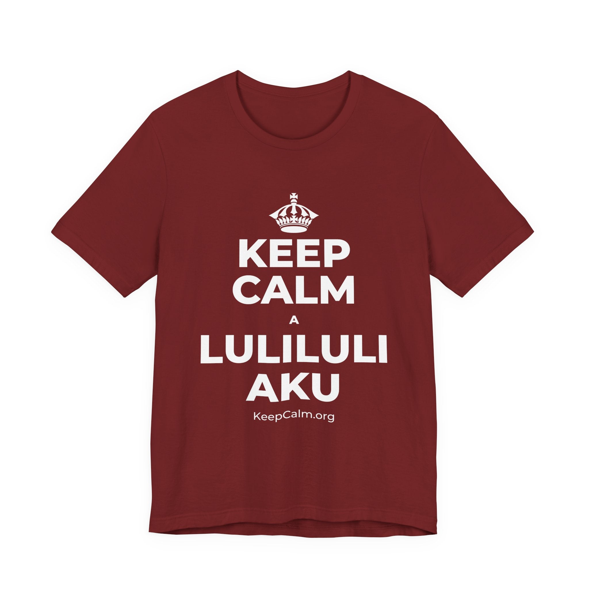 KEEP CALM A LULILULI AKU T-Shirt (Baby Blue–Silver)