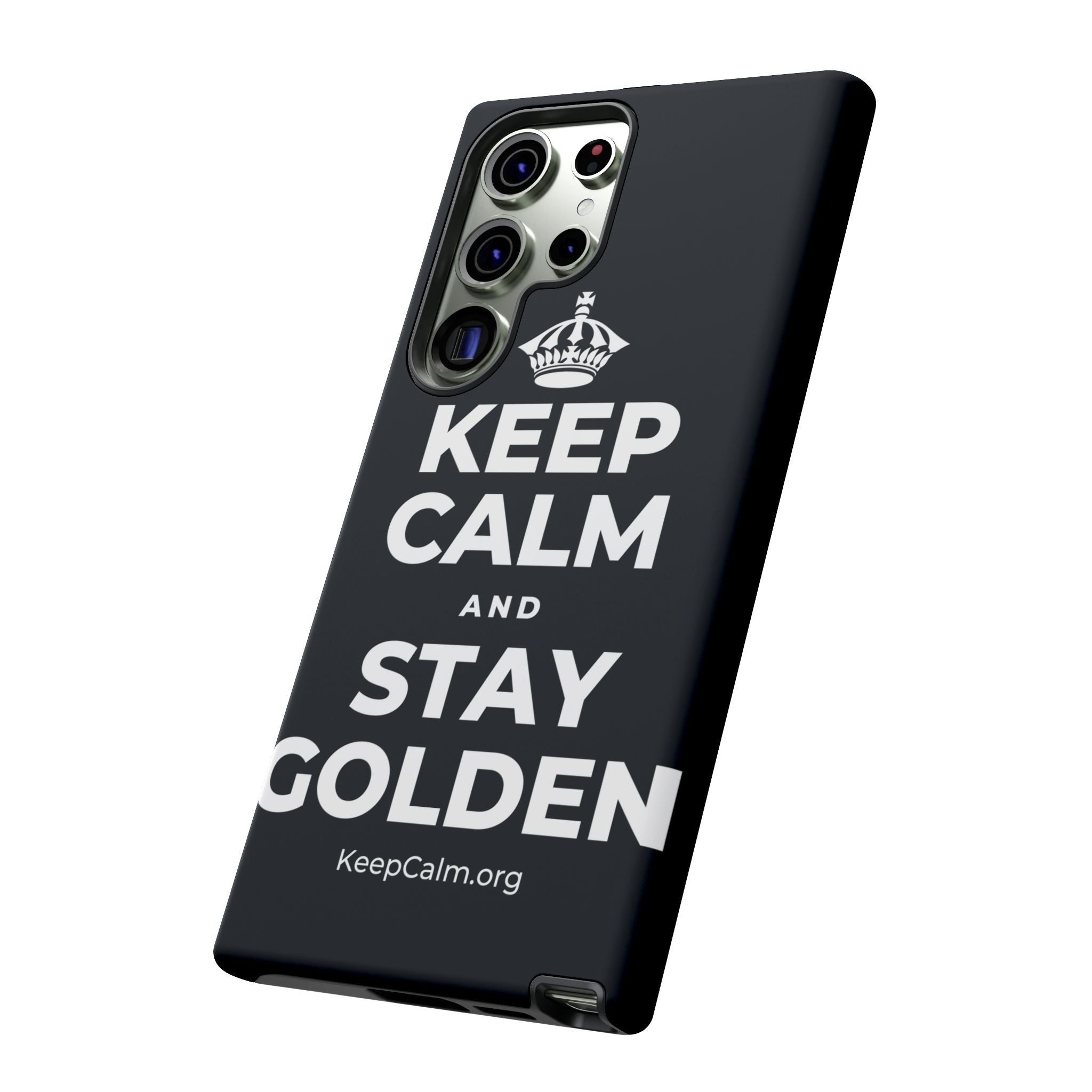 KEEP CALM AND STAY GOLDEN Phone Case (Dark)