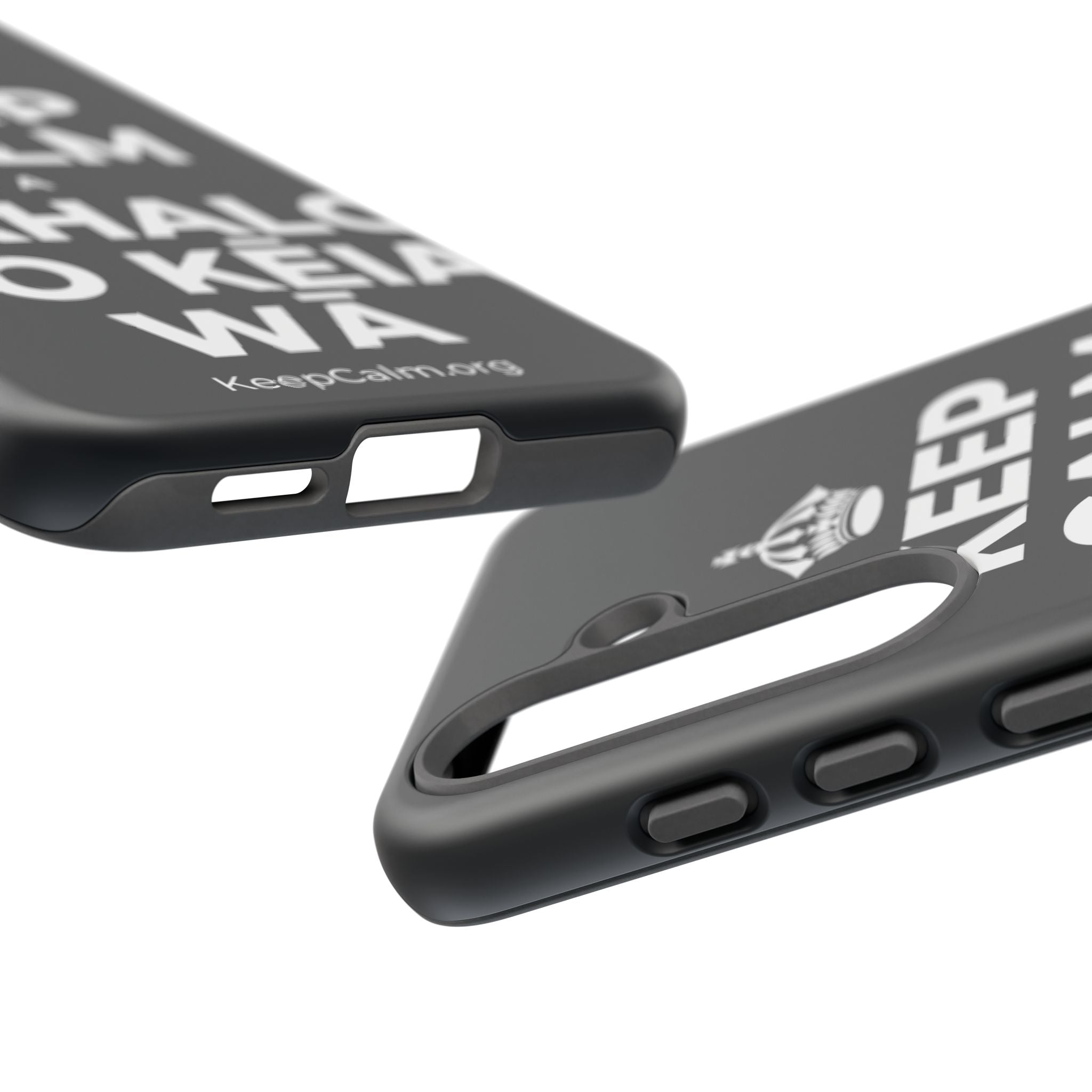 KEEP CALM A MAHALO NO KĒIA WĀ Phone Case (Dark)