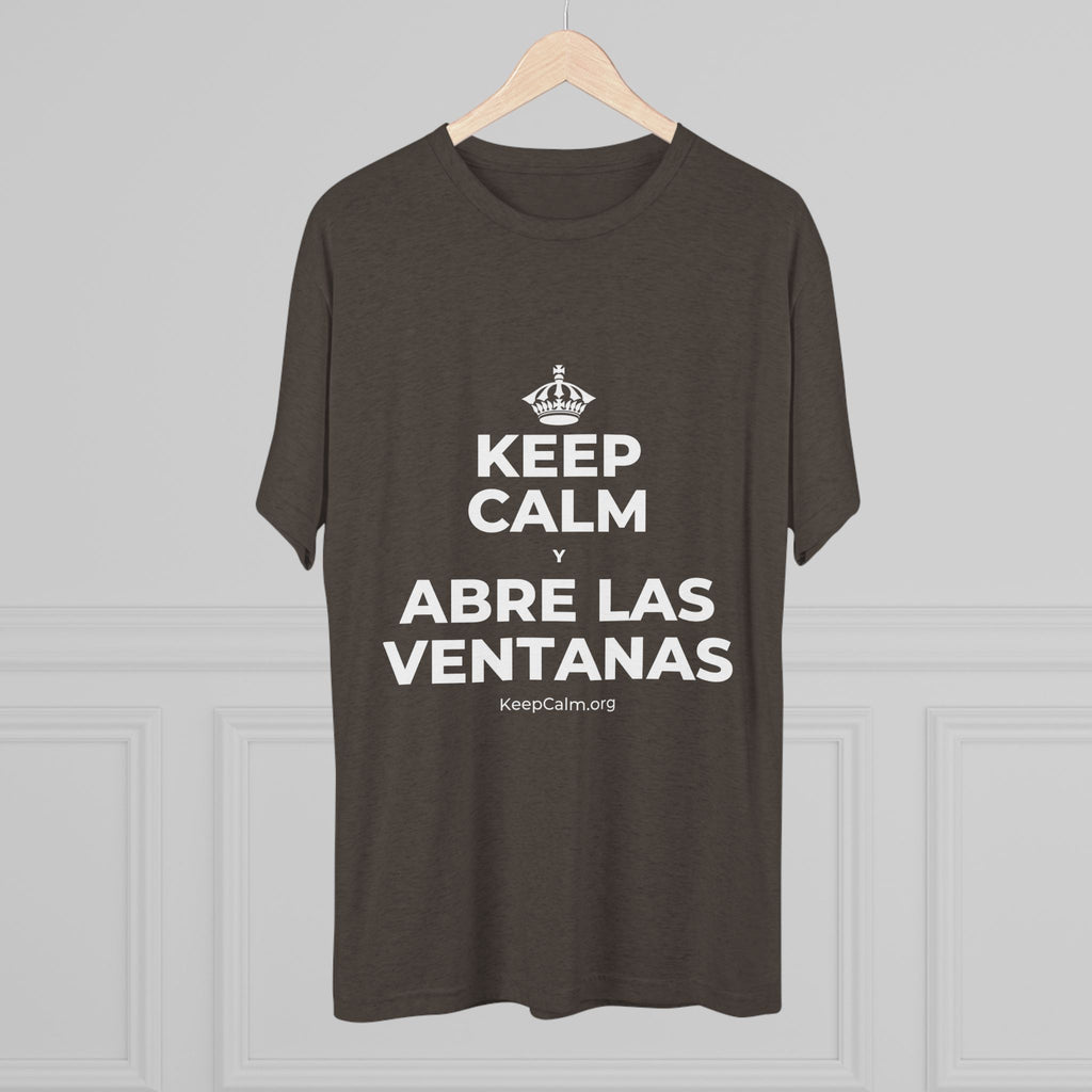 KEEP CALM Y ABRE LAS VENTANAS Tri-Blend Tee