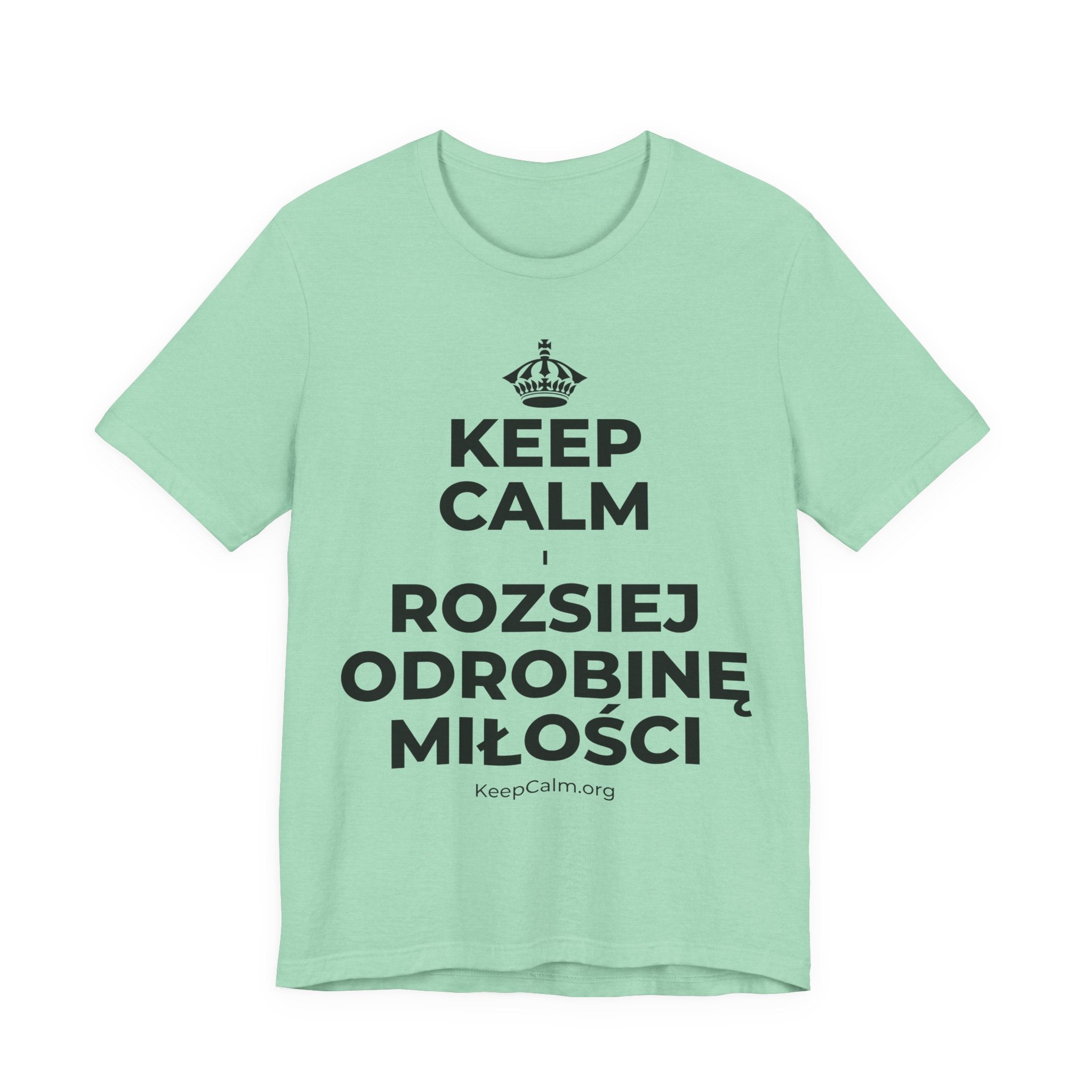 KEEP CALM I ROZSIEJ ODROBINĘ MIŁOŚCI T-Shirt (Baby Blue–Silver)