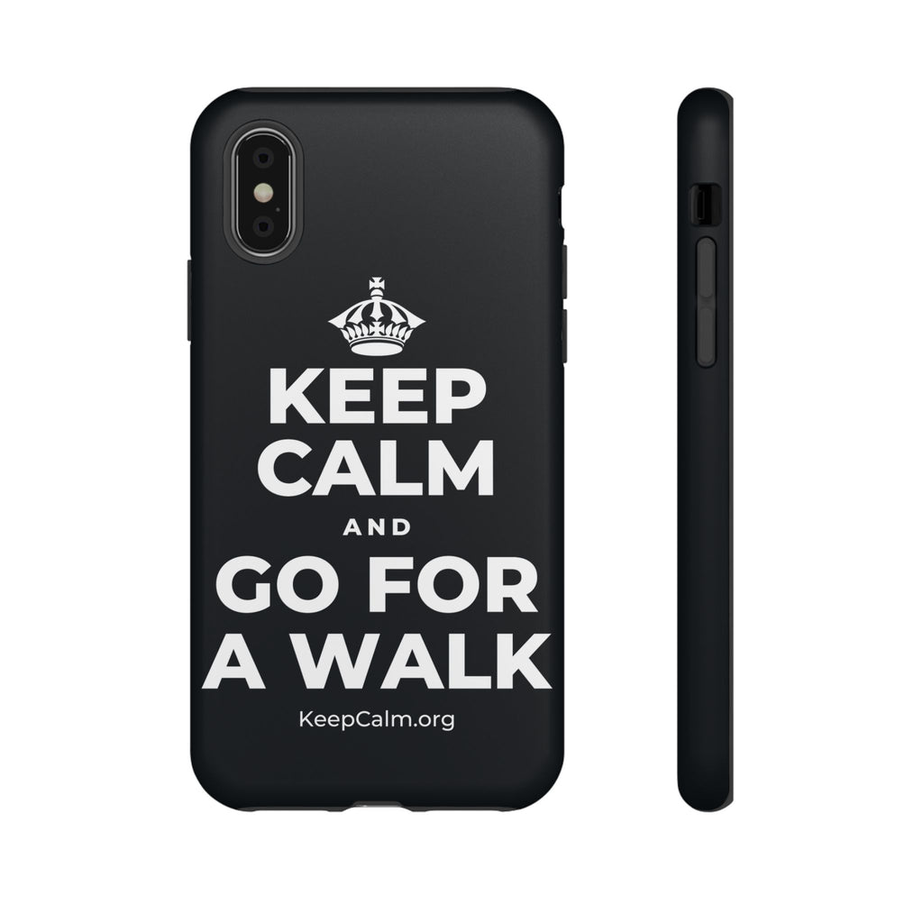 KEEP CALM AND GO FOR A WALK Phone Case (Dark)