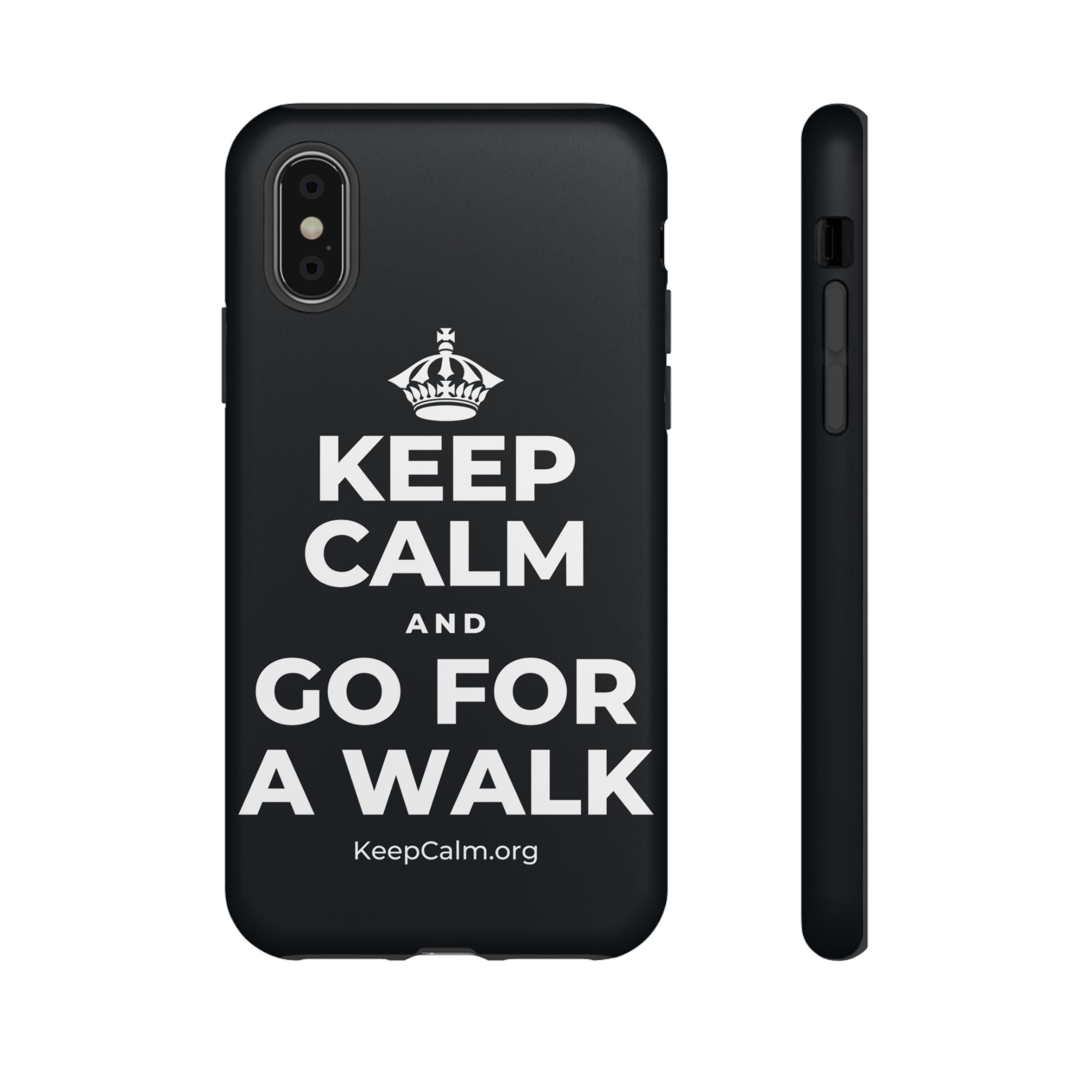 KEEP CALM AND GO FOR A WALK Phone Case (Dark)