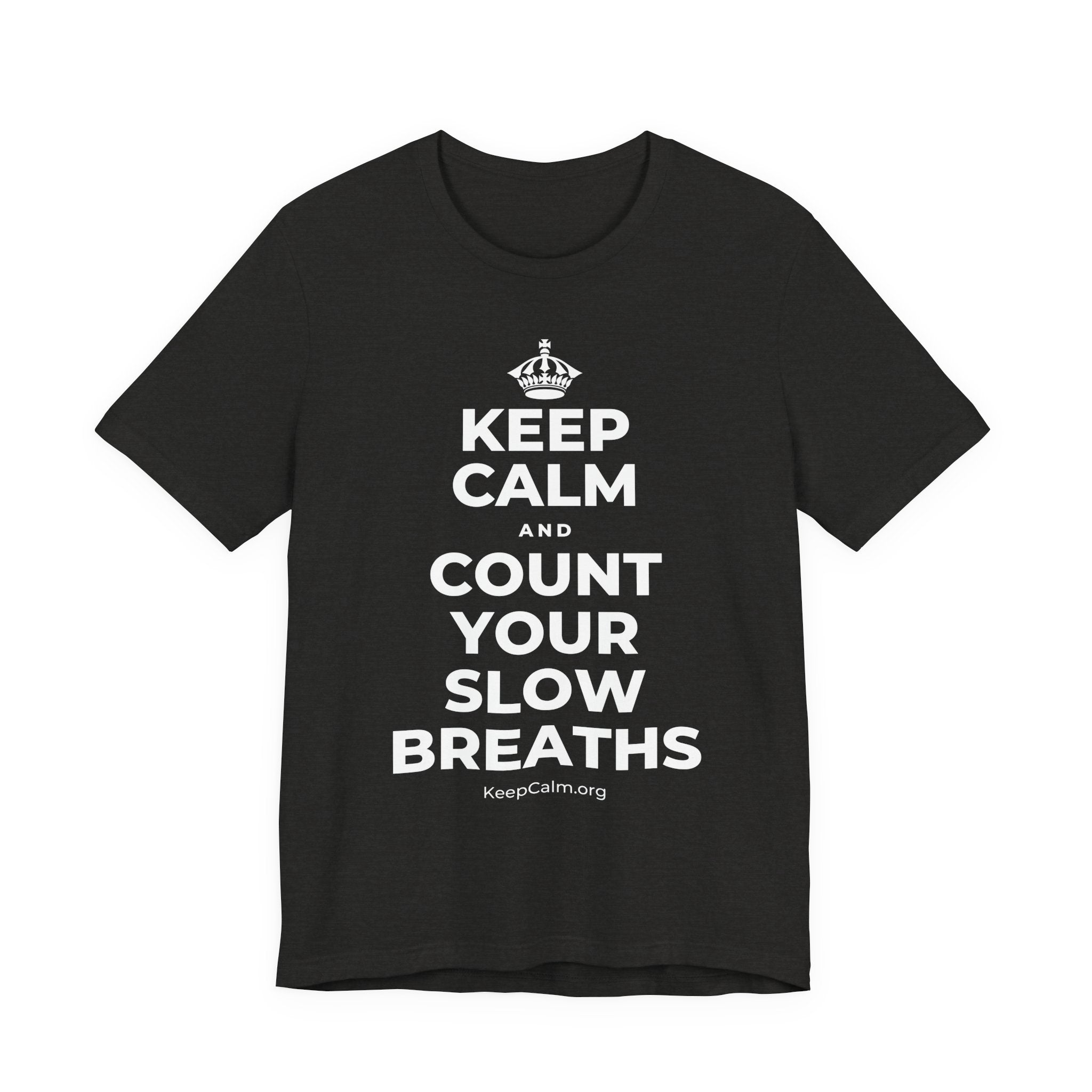 KEEP CALM AND COUNT YOUR SLOW BREATHS T-Shirt (Soft Cream–Heather Mauve)