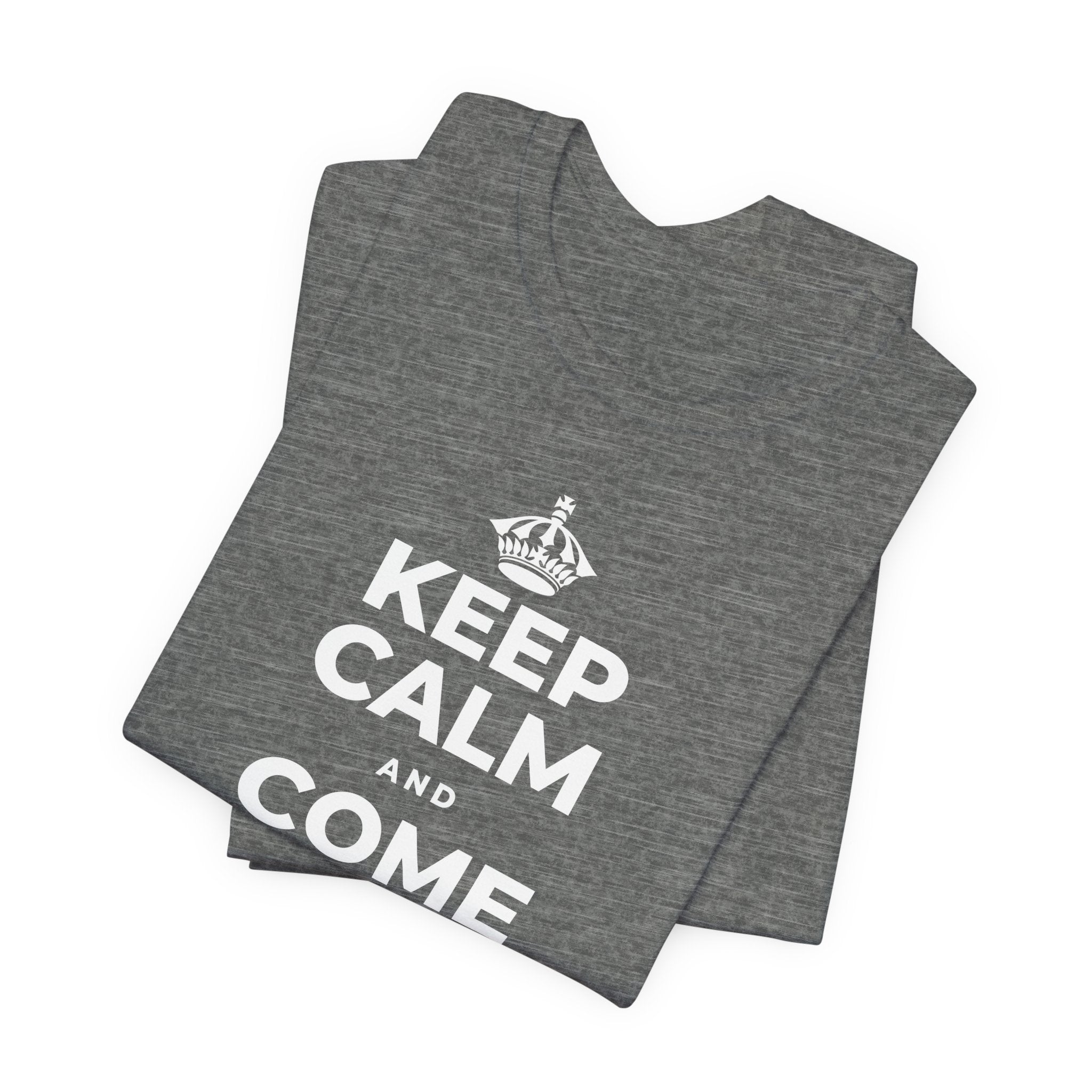 KEEP CALM AND COME BACK TO BREATH T-Shirt (Baby Blue–Silver)