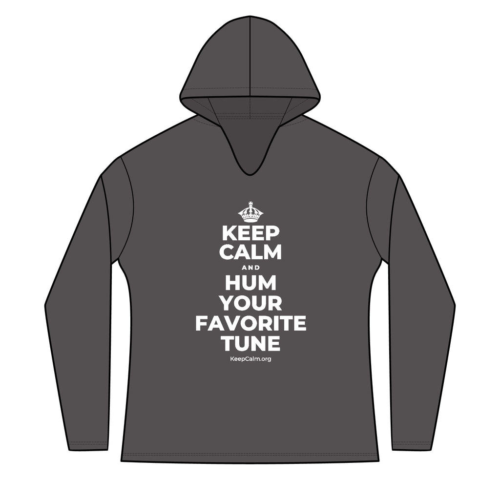 KEEP CALM AND HUM YOUR FAVORITE TUNE Women's Long Sleeve Hoodie
