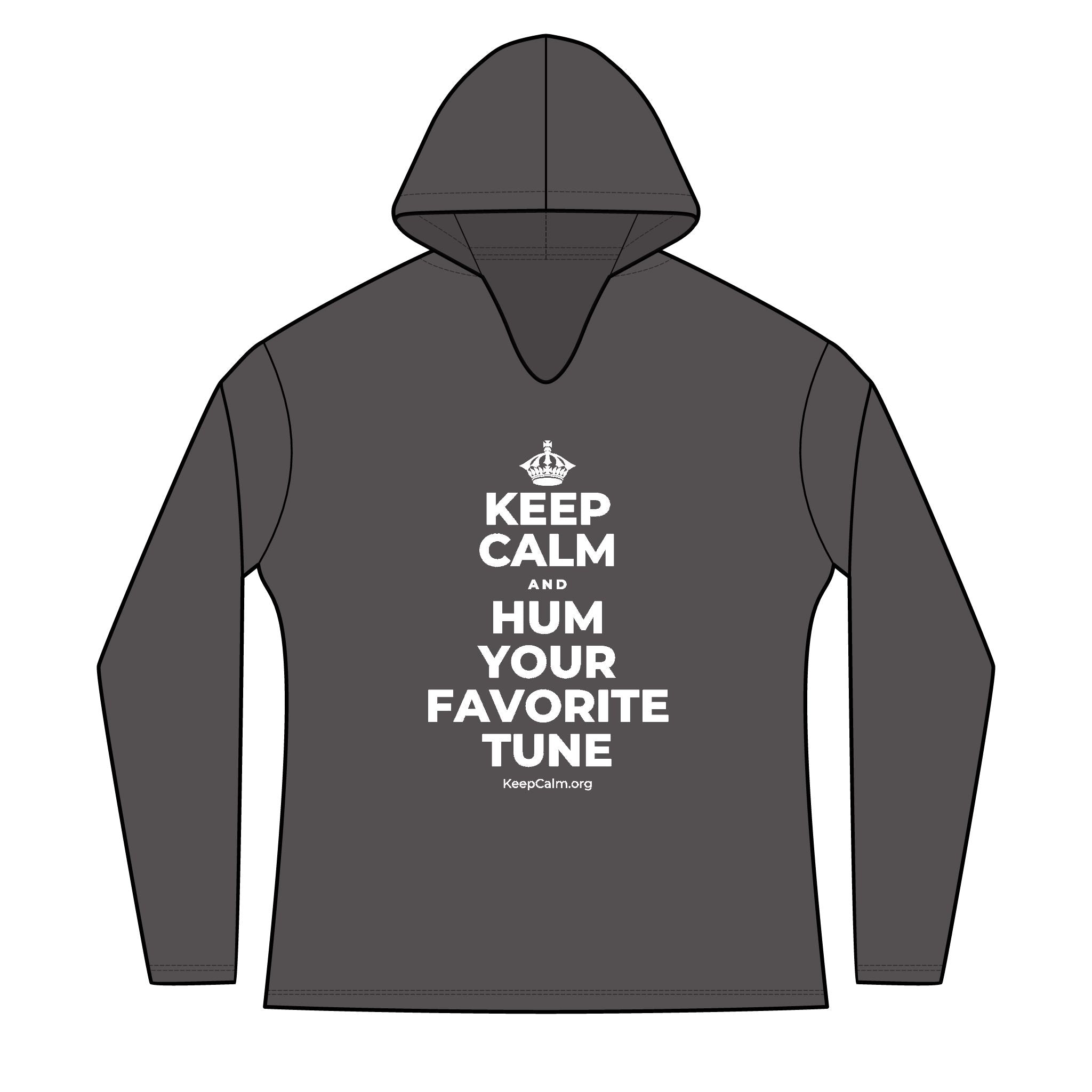 KEEP CALM AND HUM YOUR FAVORITE TUNE Women's Long Sleeve Hoodie