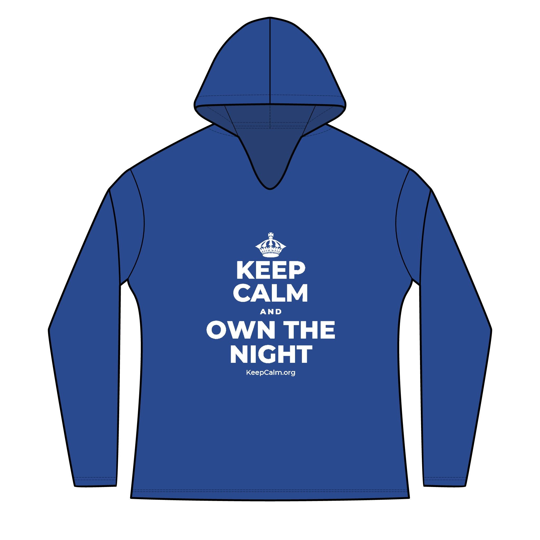 KEEP CALM AND OWN THE NIGHT Women's Long Sleeve Hoodie