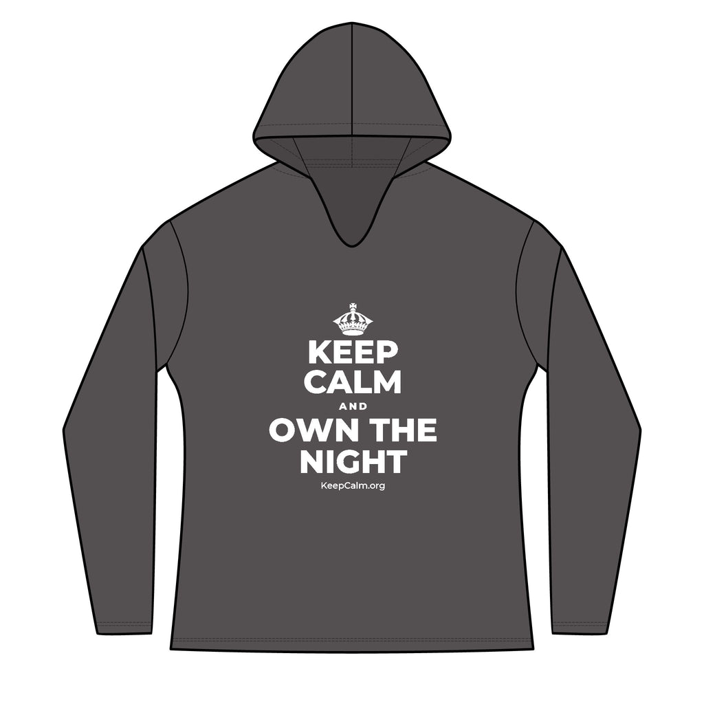 KEEP CALM AND OWN THE NIGHT Women's Long Sleeve Hoodie