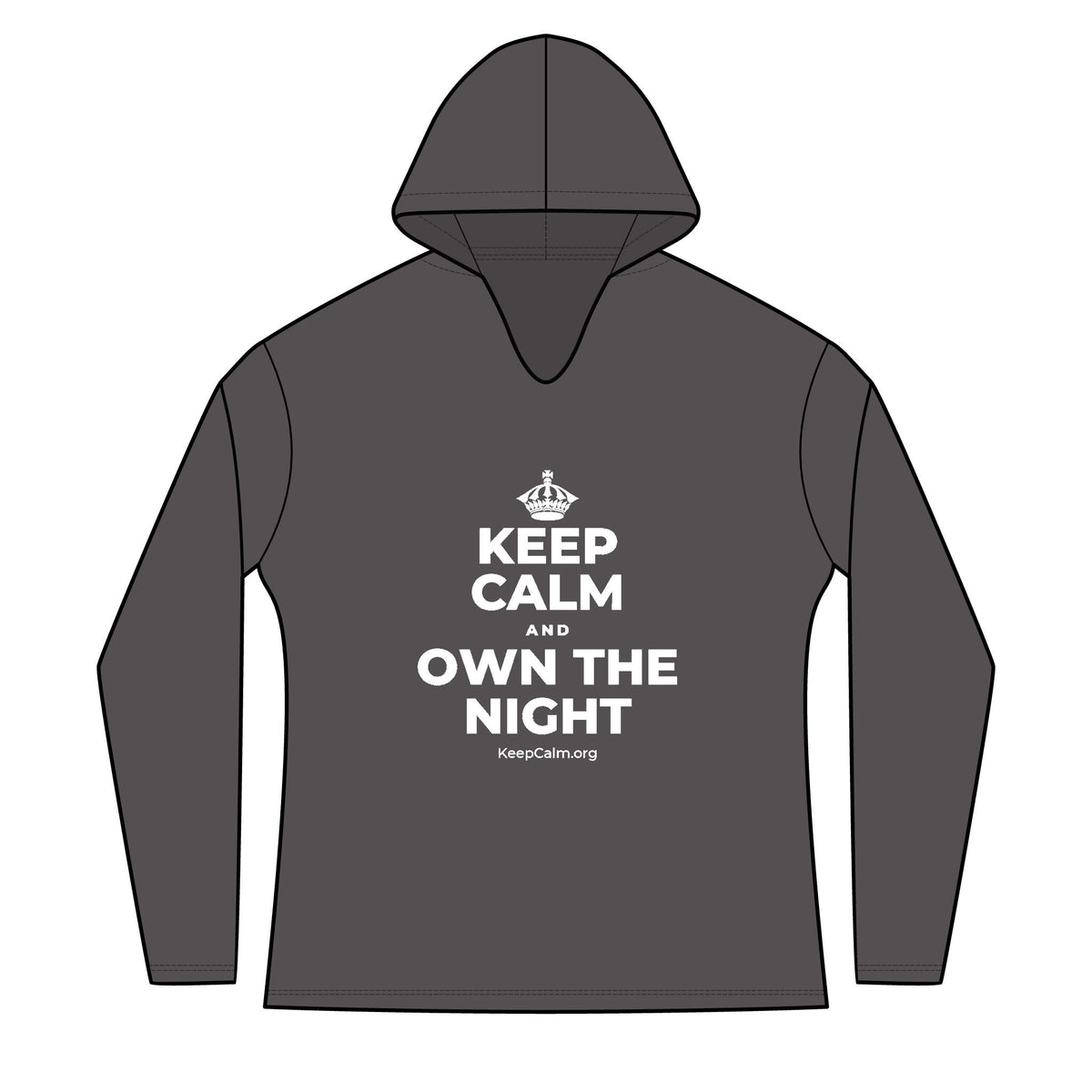 KEEP CALM AND OWN THE NIGHT Women's Long Sleeve Hoodie