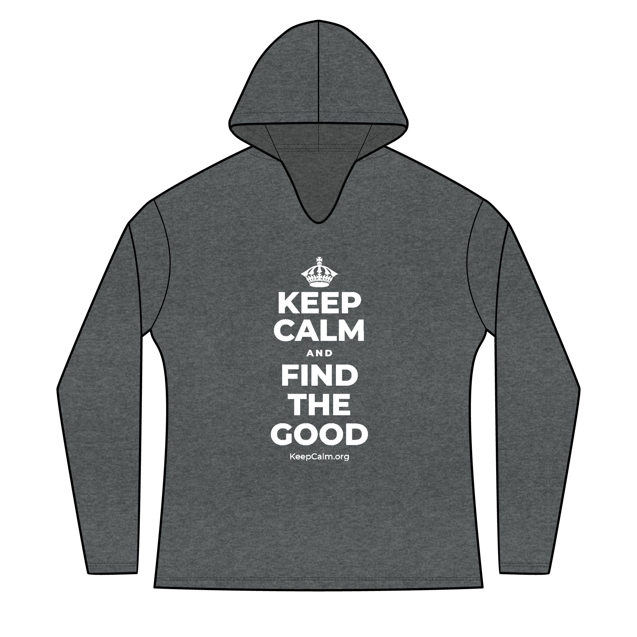 KEEP CALM AND FIND THE GOOD Women's Long Sleeve Hoodie