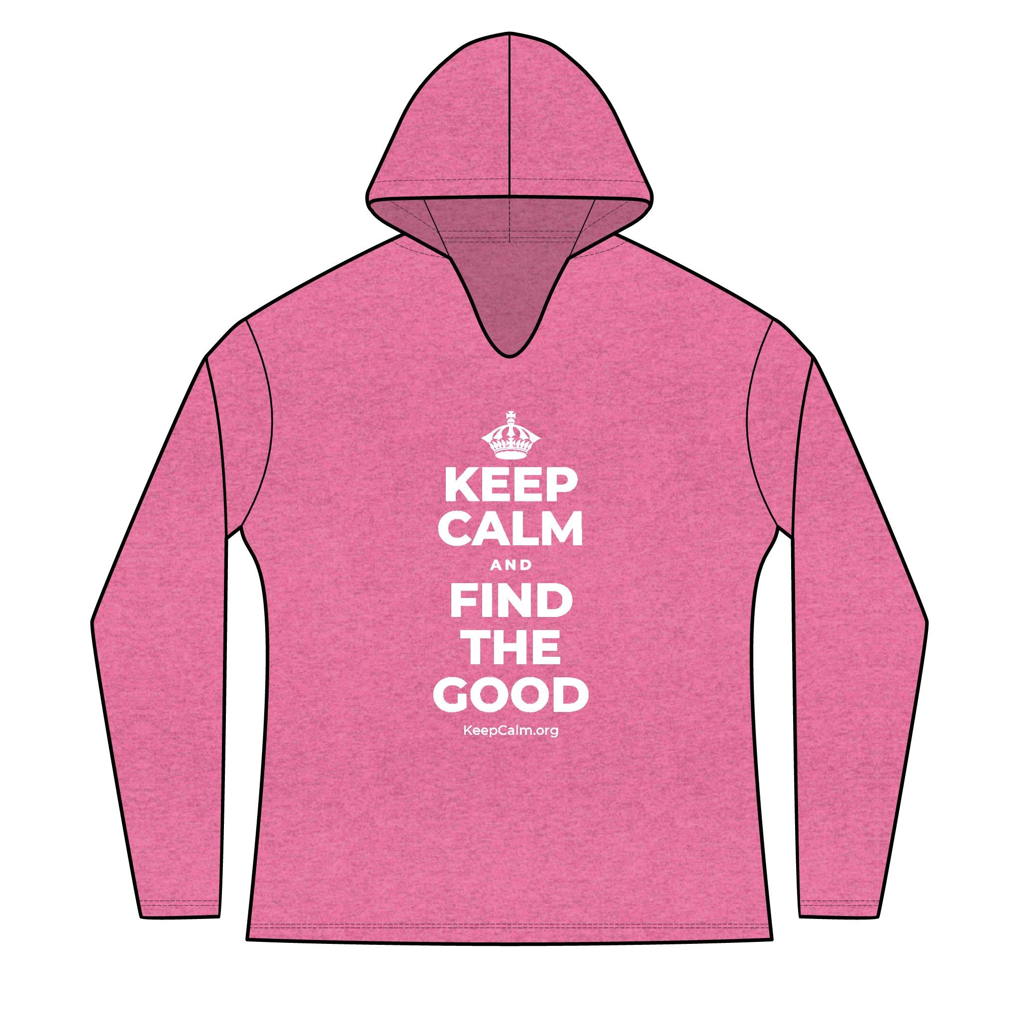 KEEP CALM AND FIND THE GOOD Women's Long Sleeve Hoodie