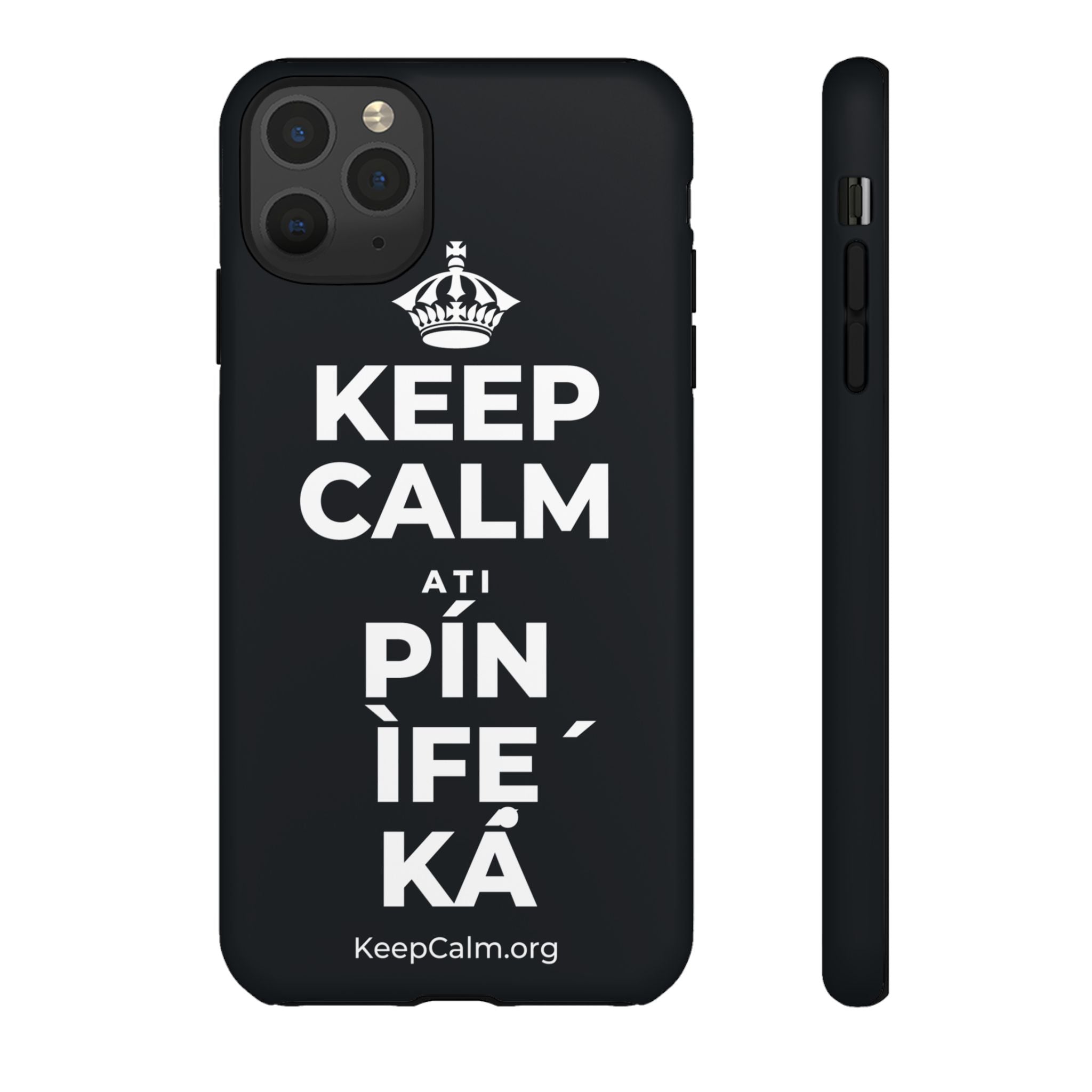 KEEP CALM ATI PÍN ÌFẸ́ KÁ Phone Case (Dark)