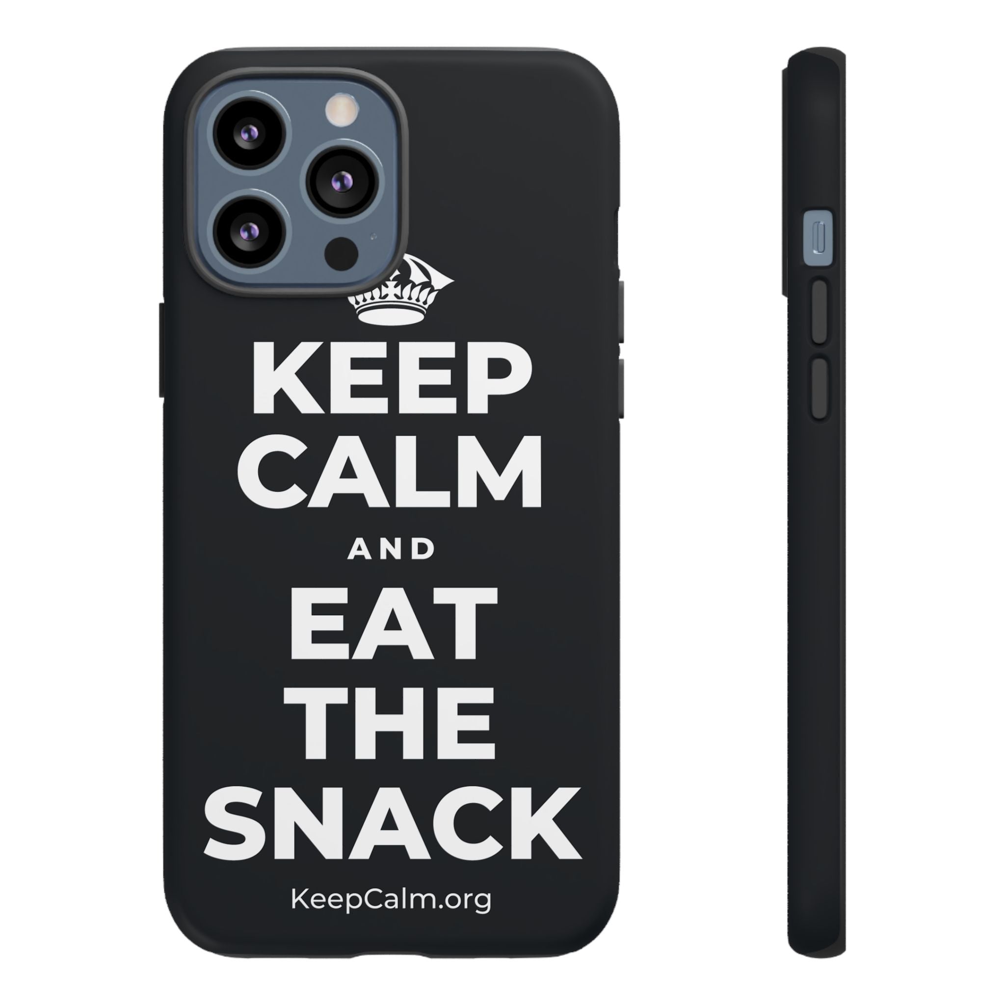 KEEP CALM AND EAT THE SNACK Phone Case (Dark)