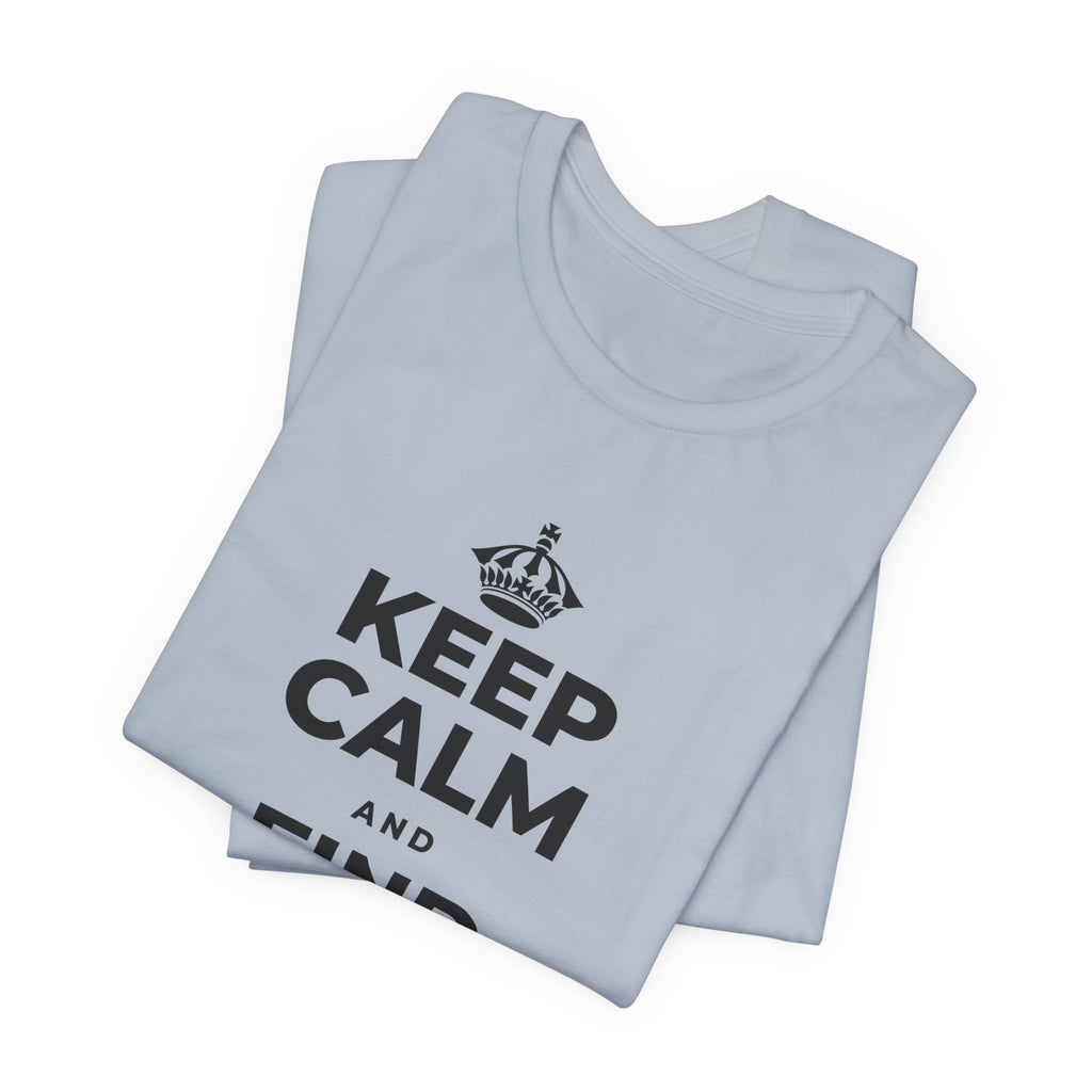 KEEP CALM AND FIND YOUR PEOPLE T-Shirt (White–Asphalt)