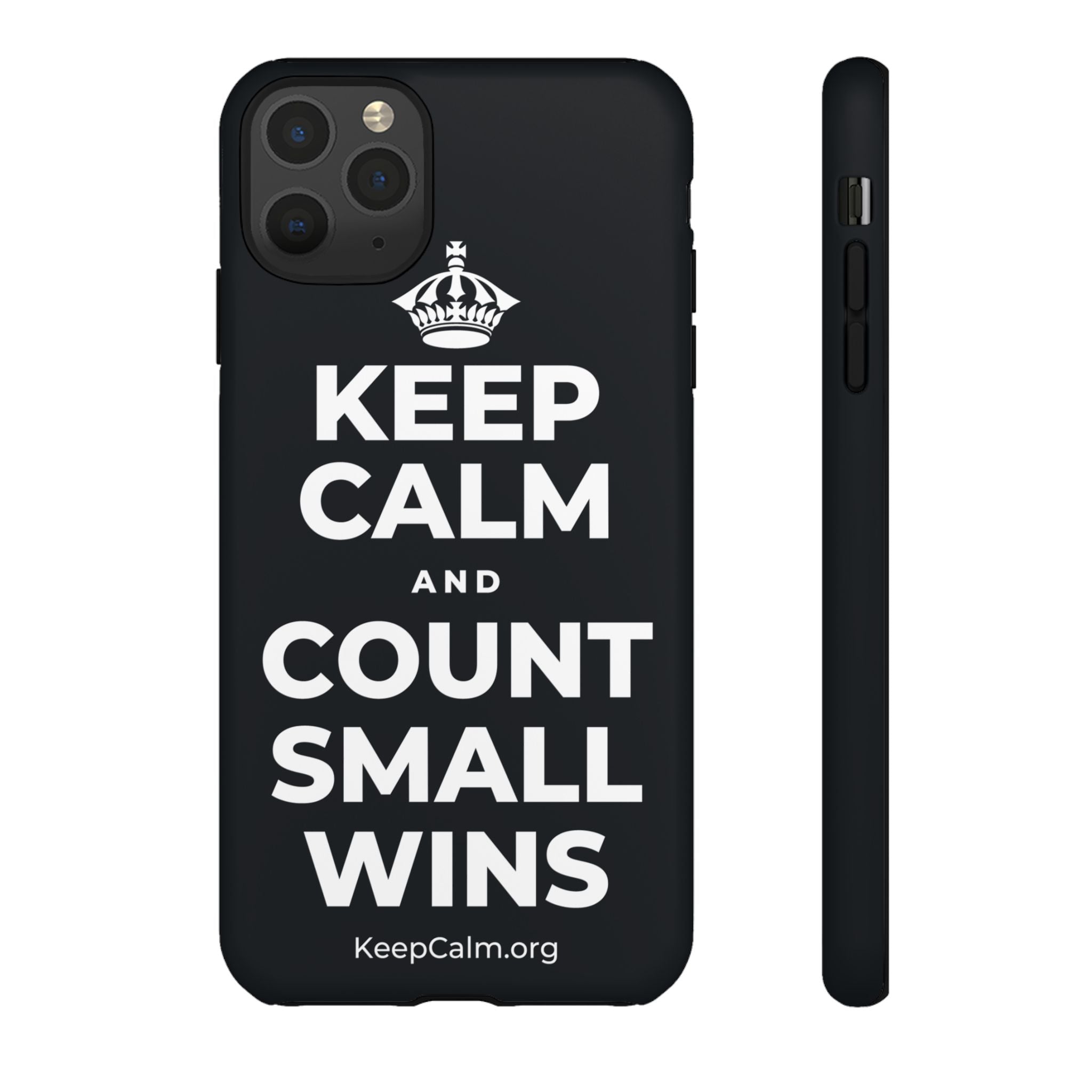 KEEP CALM AND COUNT SMALL WINS Phone Case (Dark)