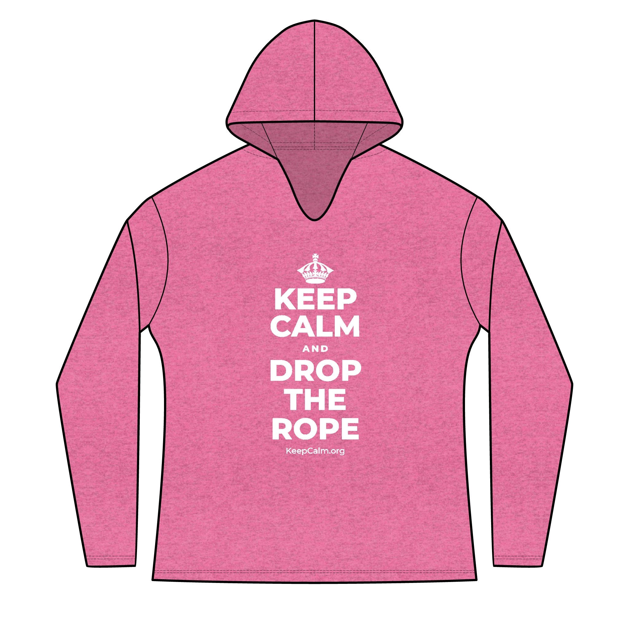KEEP CALM AND DROP THE ROPE Women's Long Sleeve Hoodie