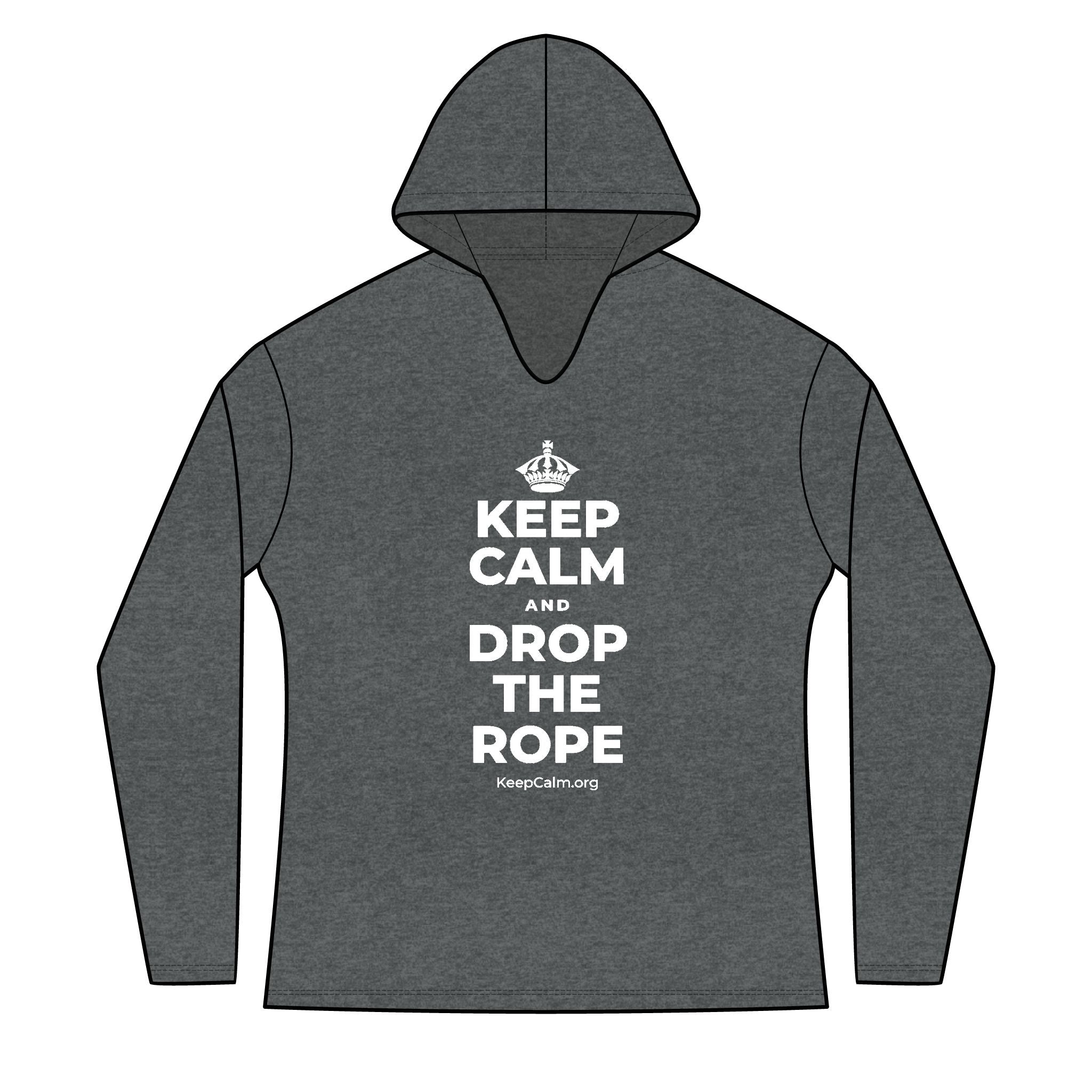 KEEP CALM AND DROP THE ROPE Women's Long Sleeve Hoodie