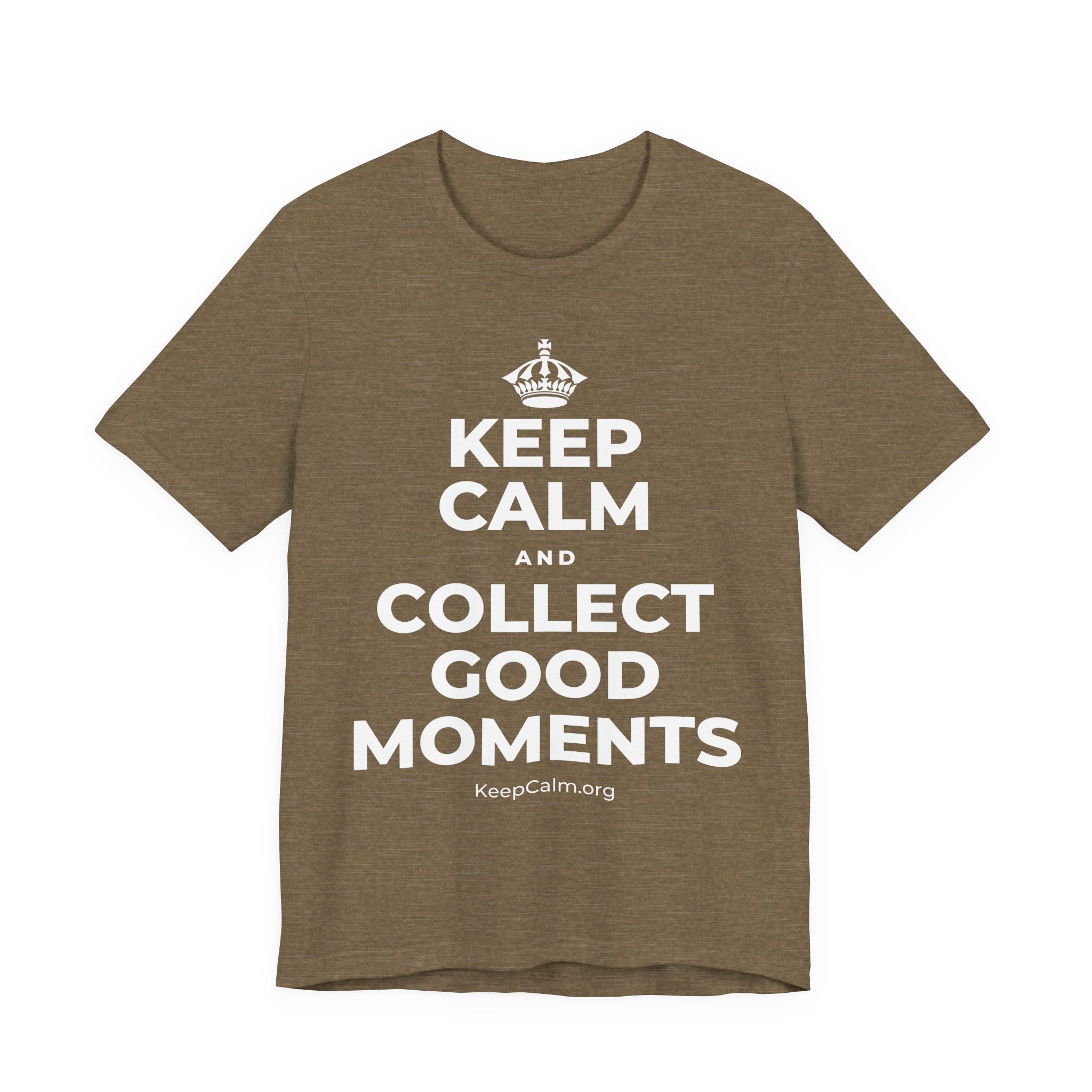 KEEP CALM AND COLLECT GOOD MOMENTS T-Shirt (Soft Cream–Heather Mauve)