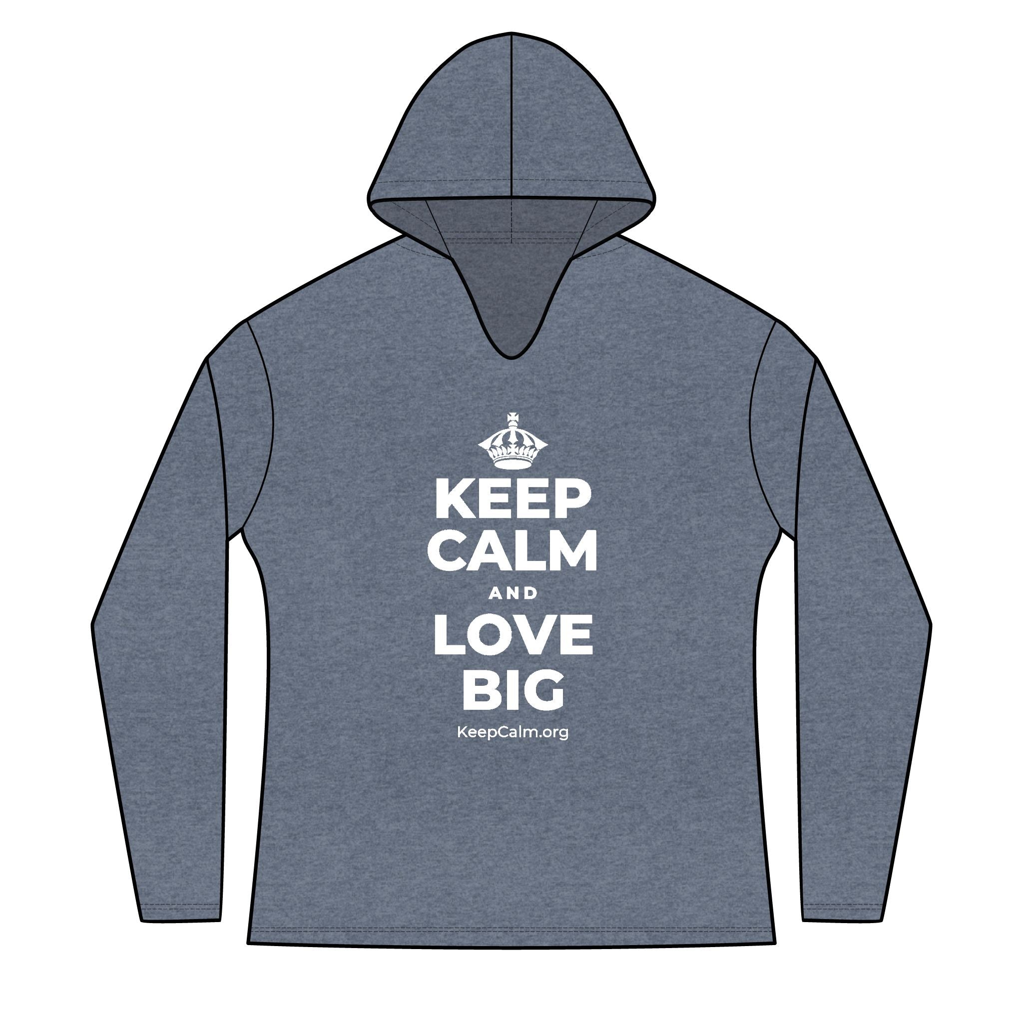 KEEP CALM AND LOVE BIG Women's Long Sleeve Hoodie