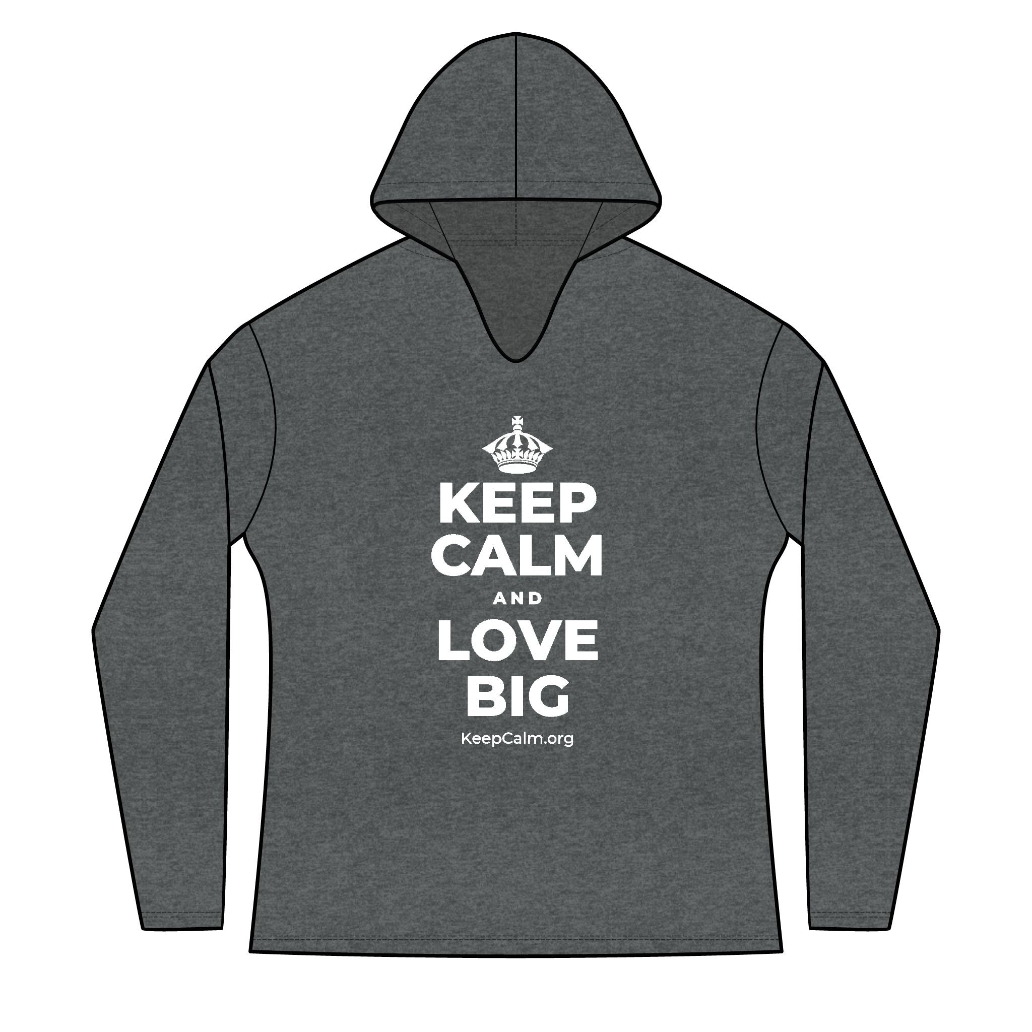 KEEP CALM AND LOVE BIG Women's Long Sleeve Hoodie