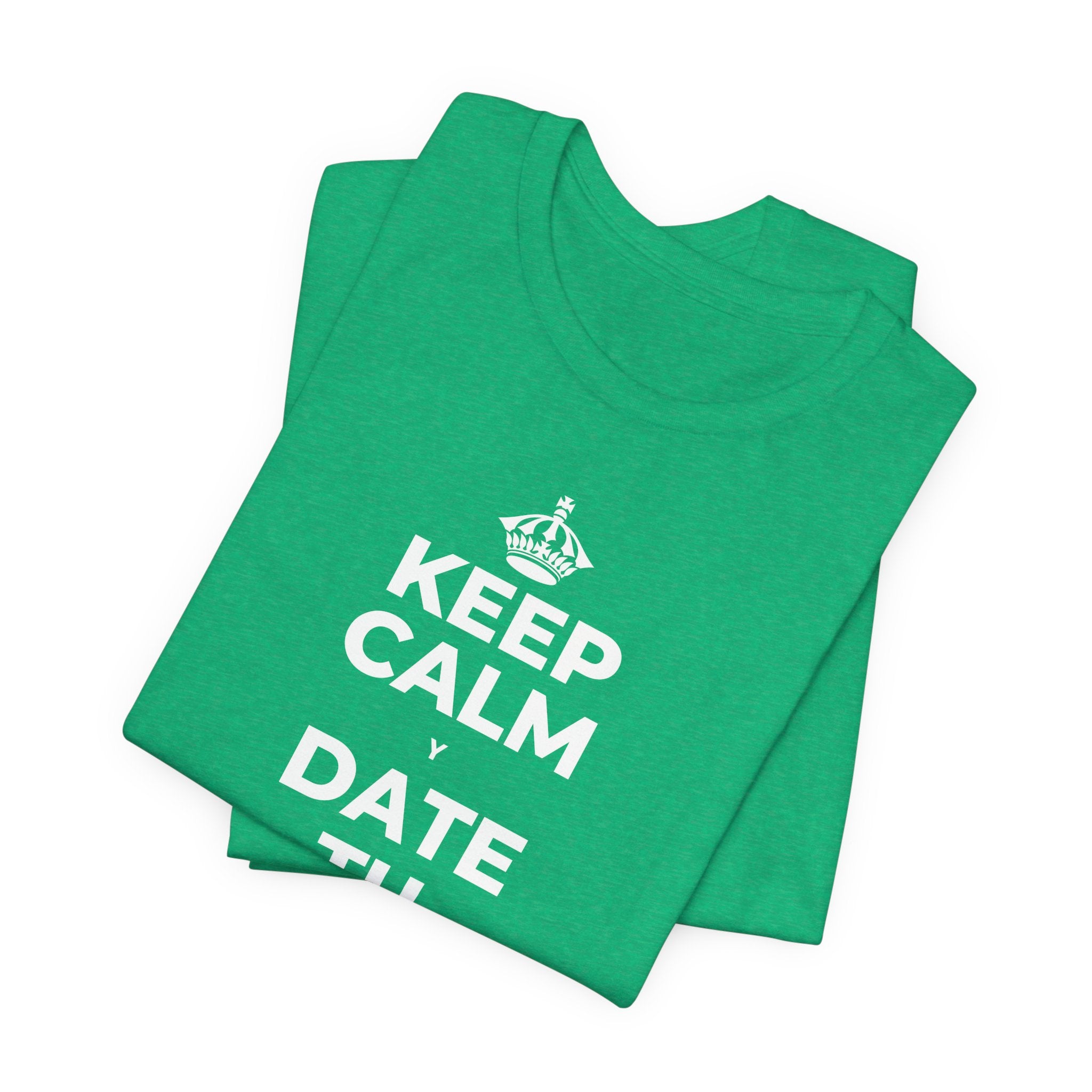 KEEP CALM Y DATE TU VUELTA DE HONOR T-Shirt (Baby Blue–Silver)