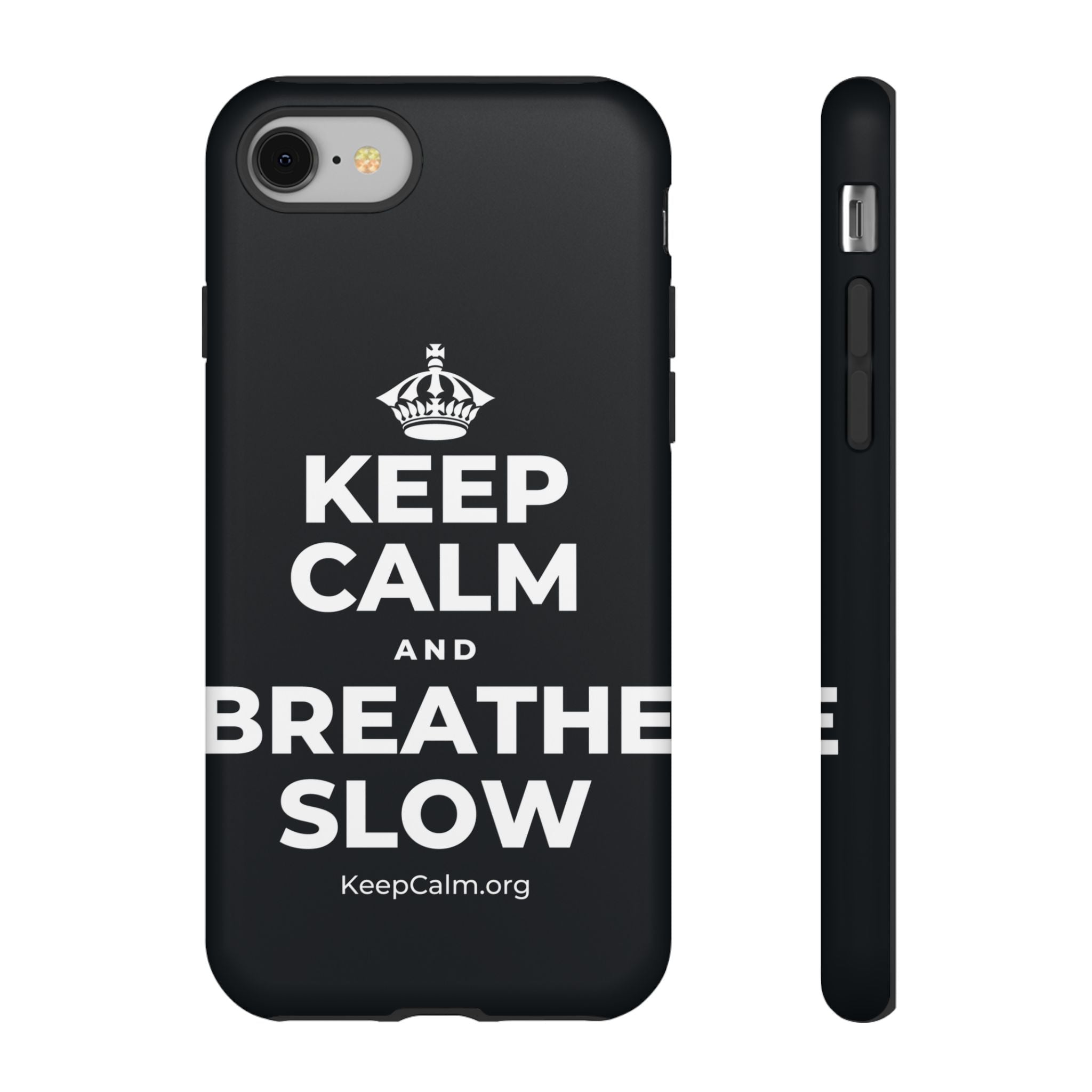 KEEP CALM AND BREATHE SLOW Phone Case (Dark)