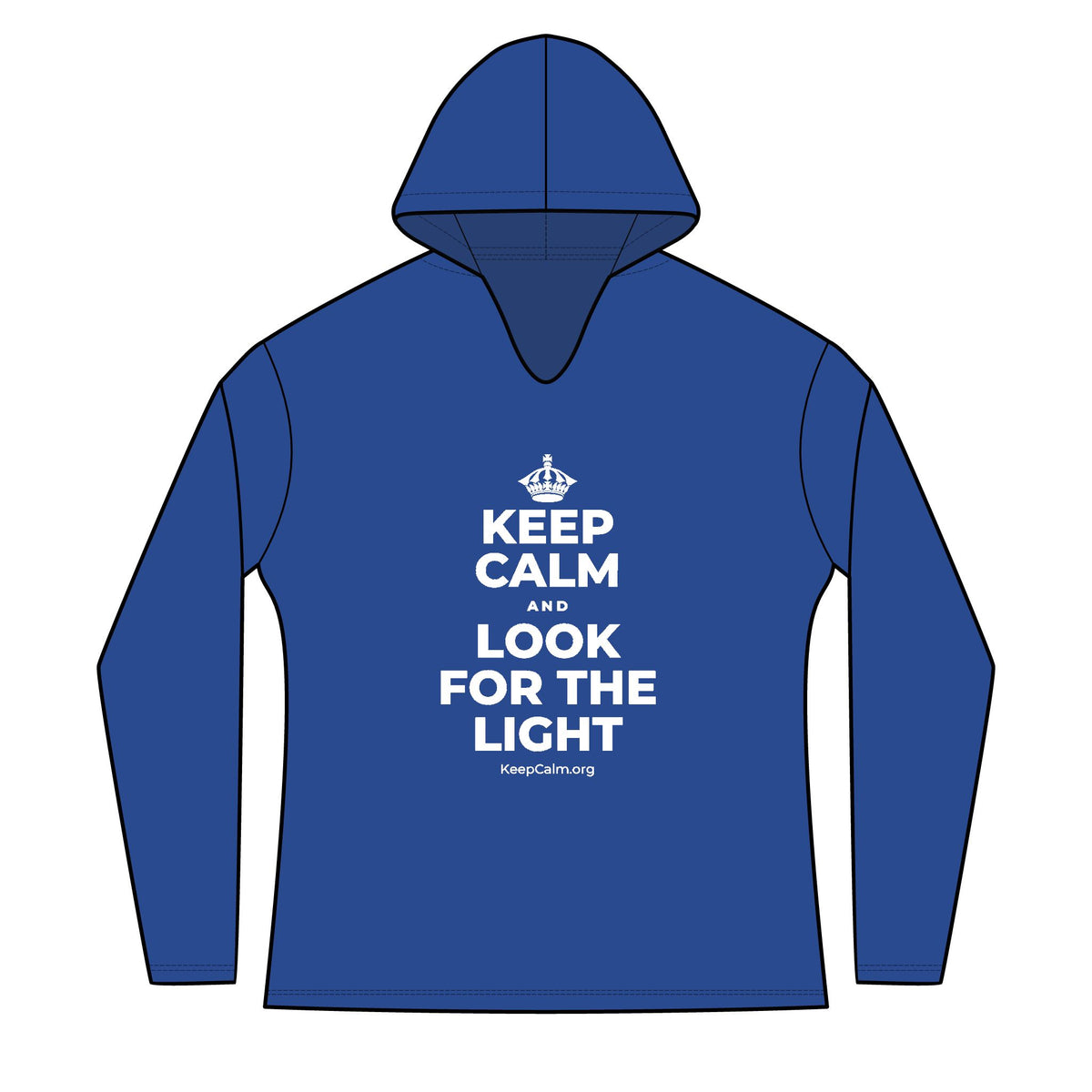KEEP CALM AND LOOK FOR THE LIGHT Women's Long Sleeve Hoodie