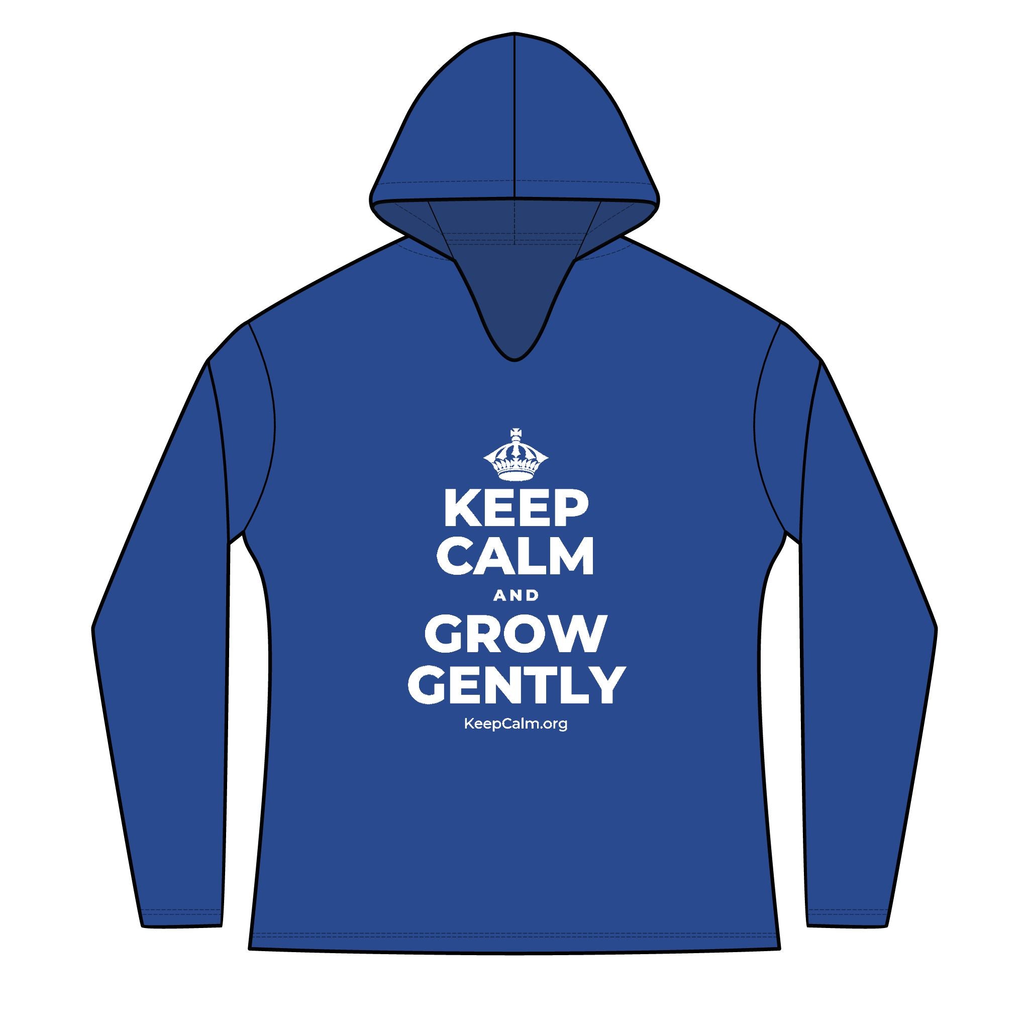 KEEP CALM AND GROW GENTLY Women's Long Sleeve Hoodie