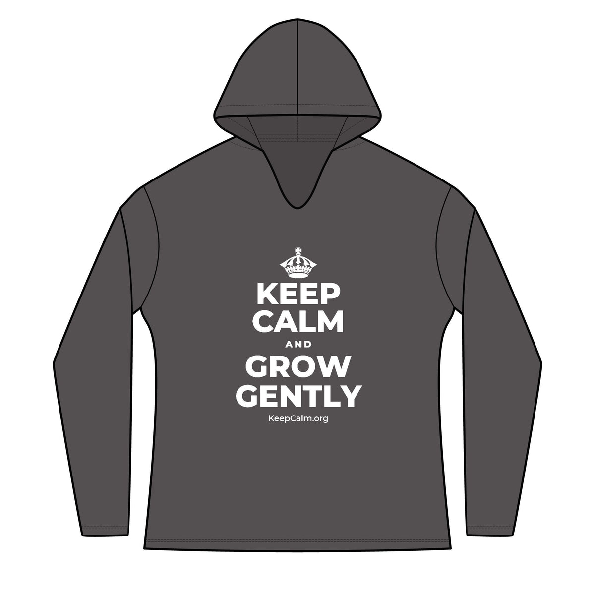 KEEP CALM AND GROW GENTLY Women's Long Sleeve Hoodie