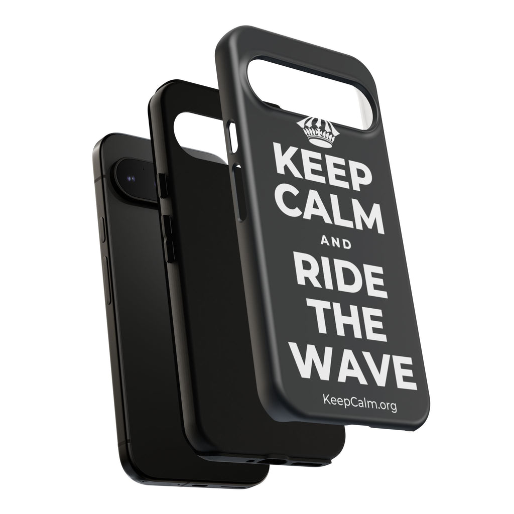 KEEP CALM AND RIDE THE WAVE Phone Case (Dark)