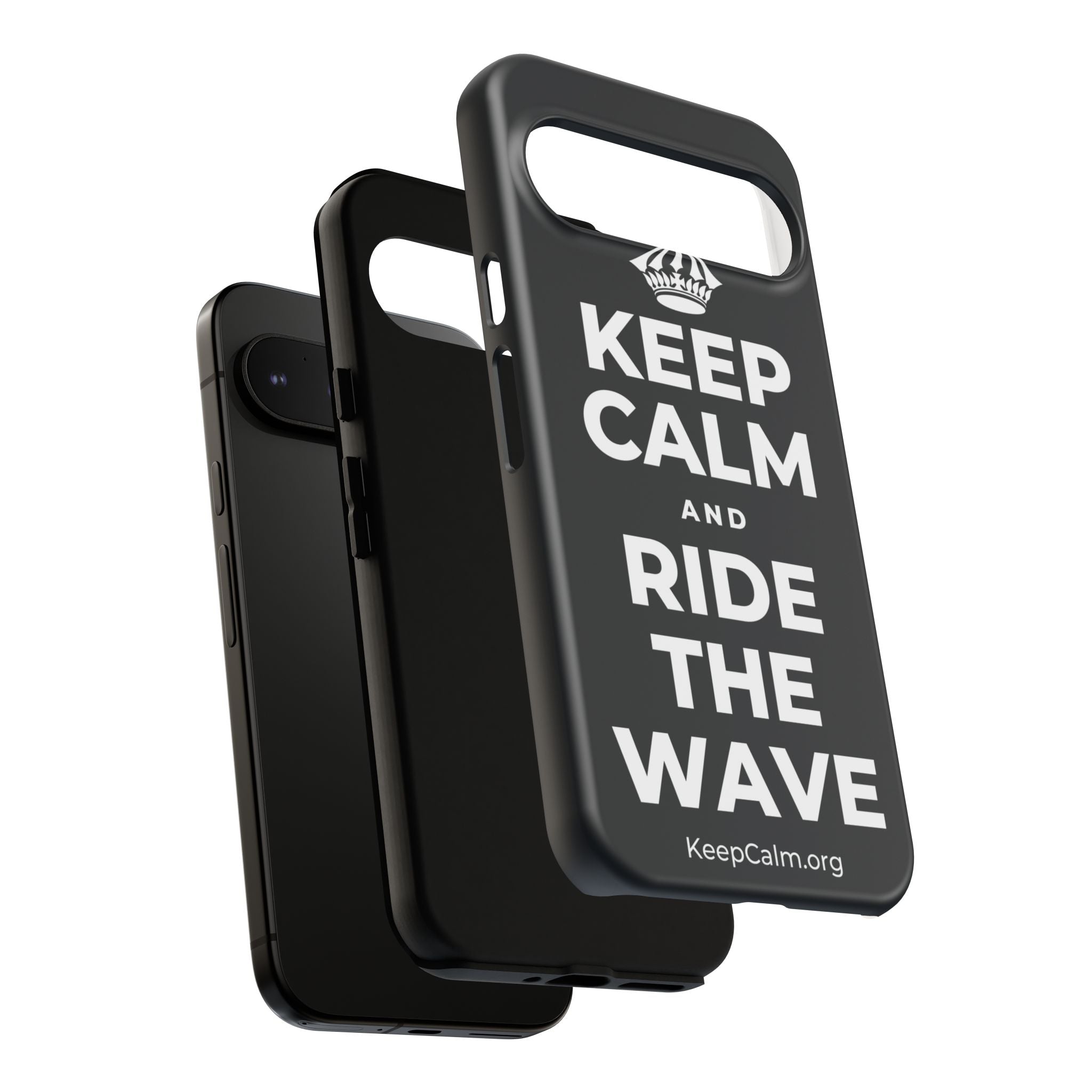 KEEP CALM AND RIDE THE WAVE Phone Case (Dark)